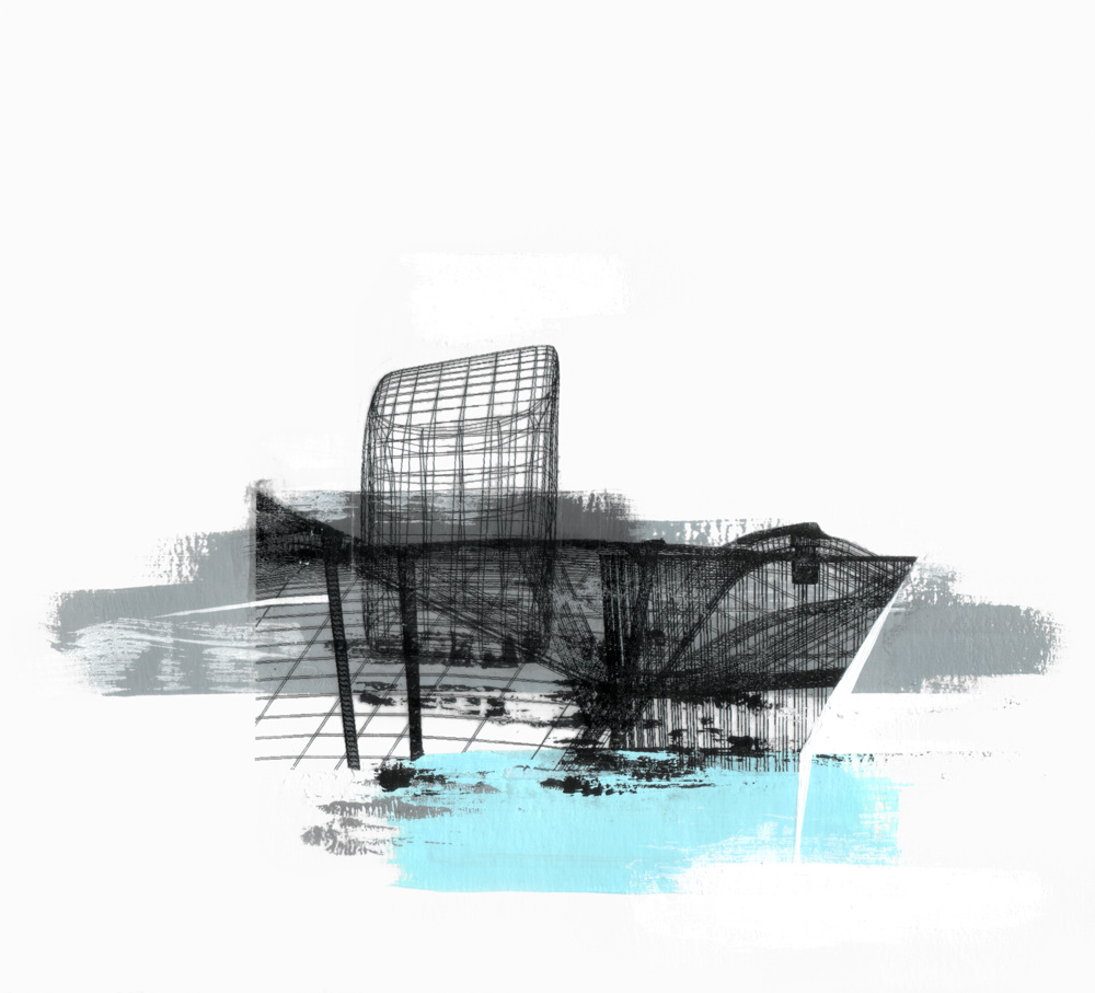 KONSTRUIERTE SCHATTENFORMEN  ·  mixed media on paper  ·  26 x 29 cm  