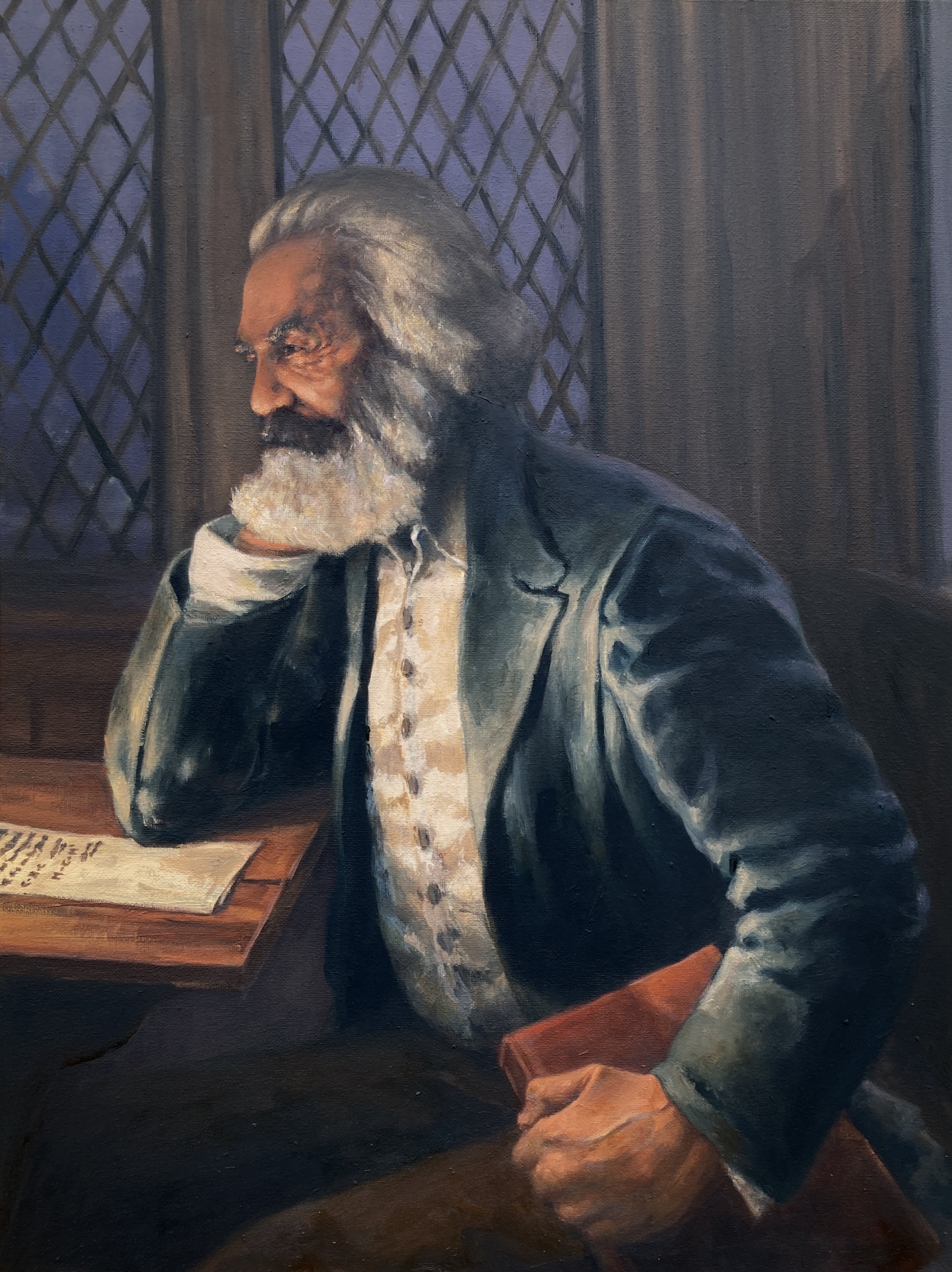 Marx in his study, Ian Matchett, Detroit MI