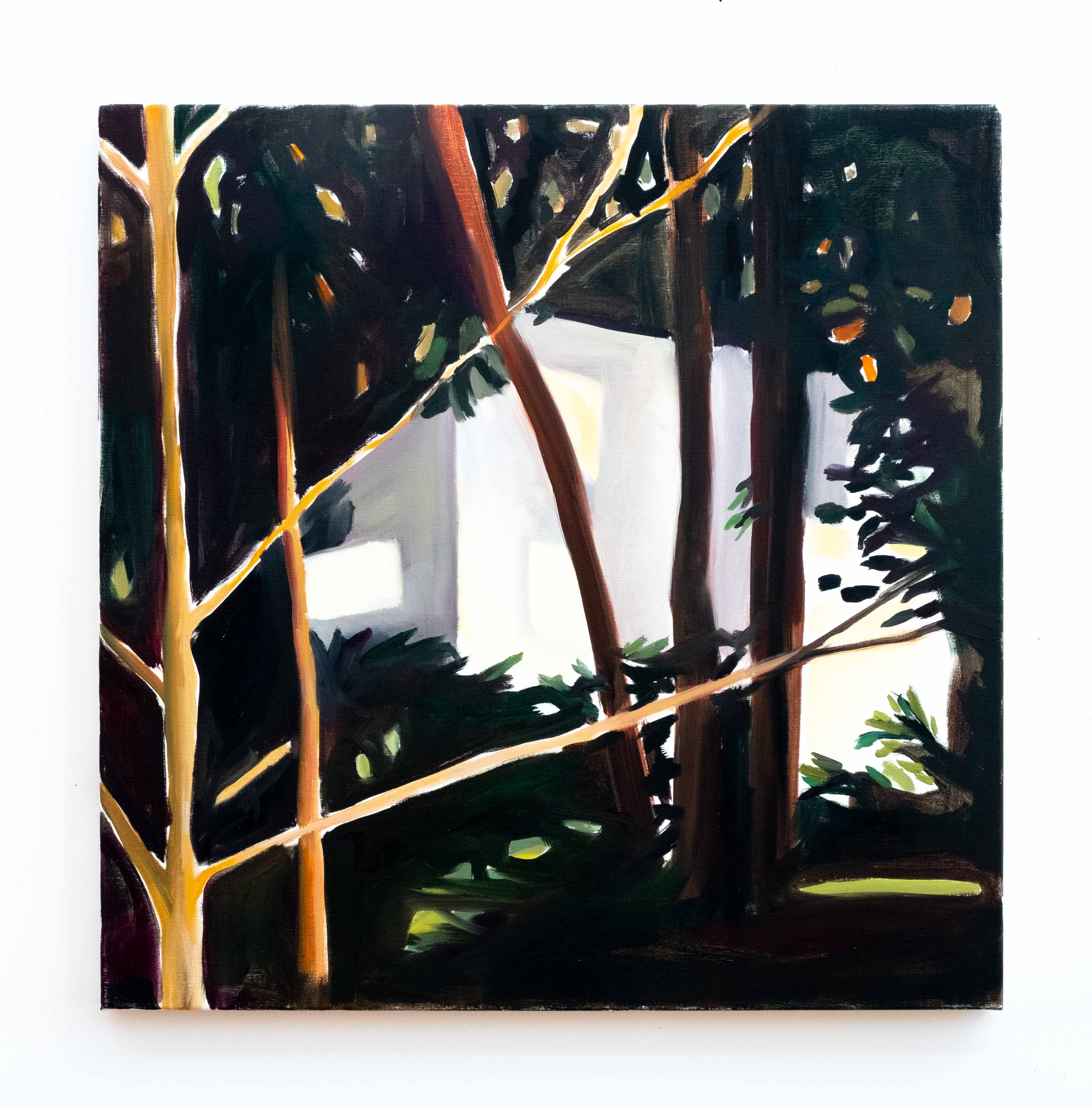 From the kitchen window, oil on linen, 30 x 30 inches, 2019