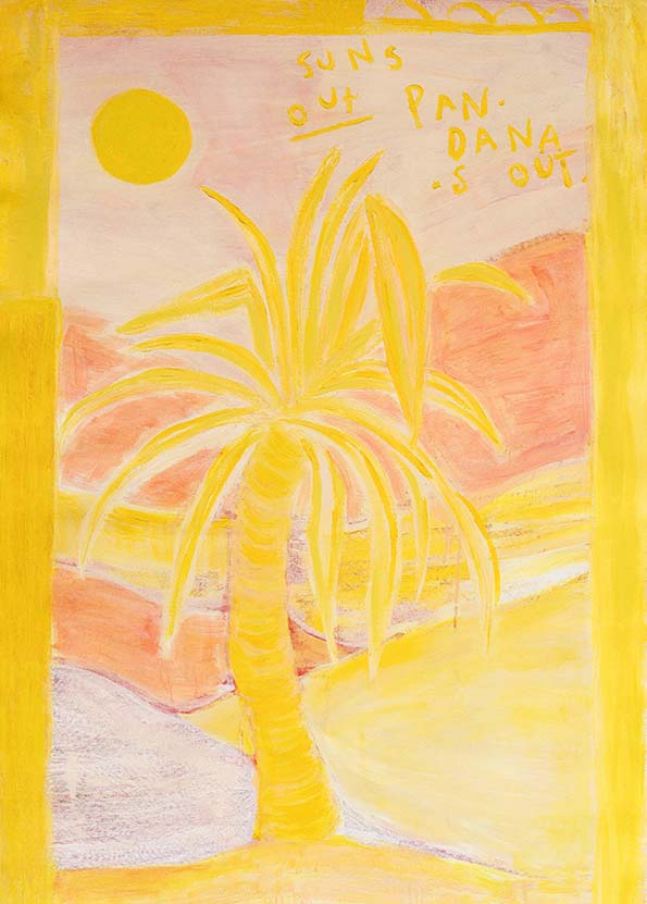 Suns Out, Pandanus Out,  2020. Acrylic on canvas. 120cm x 160cm