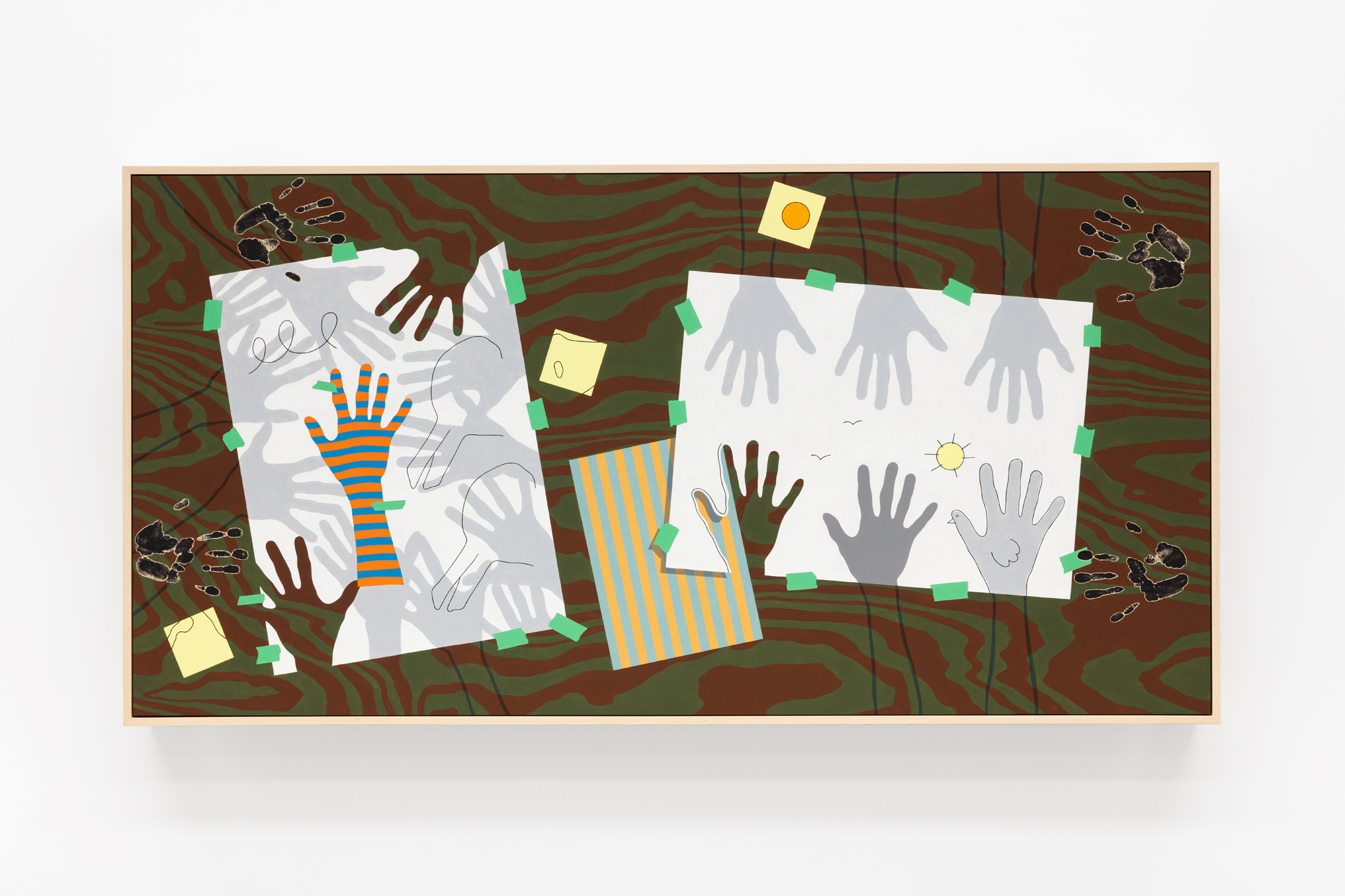 Desk no. 5, 2021, oil on panel, wood frame