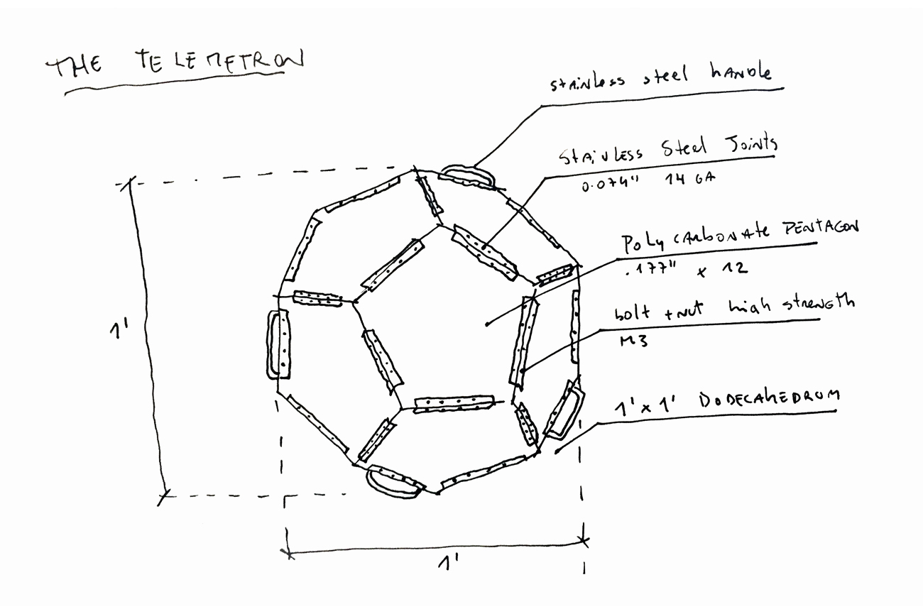 Nicole L'HuillierTelemetron, Dibujo Preliminar, 2017Digitalized drawing27.94 x 43.16 cmThanks to MIT Media Lab Space Exploration Initiative and Opera of the Future group