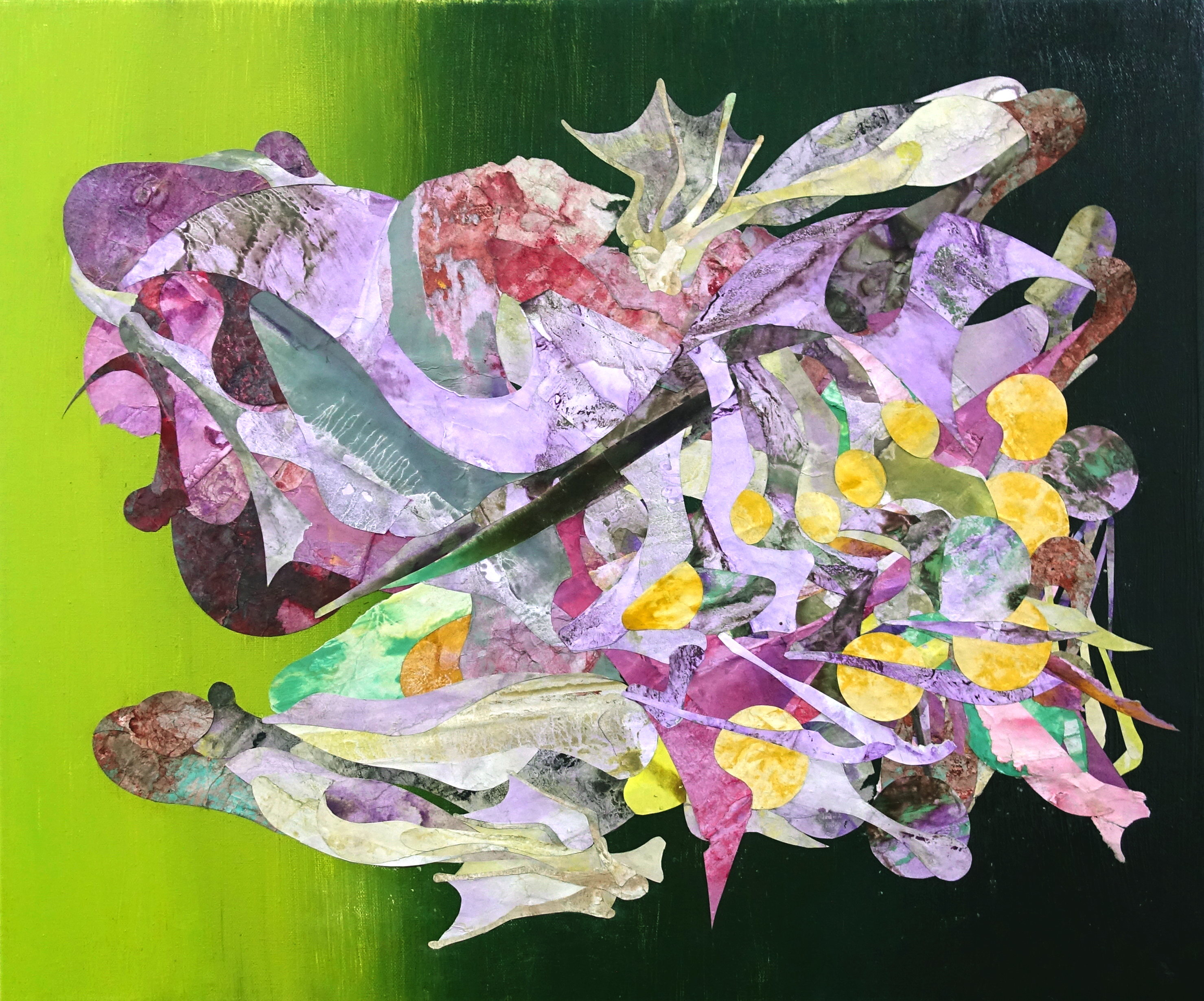 Untitled. Acrylic and Collage on Canvas. 60*50 cm. 2020