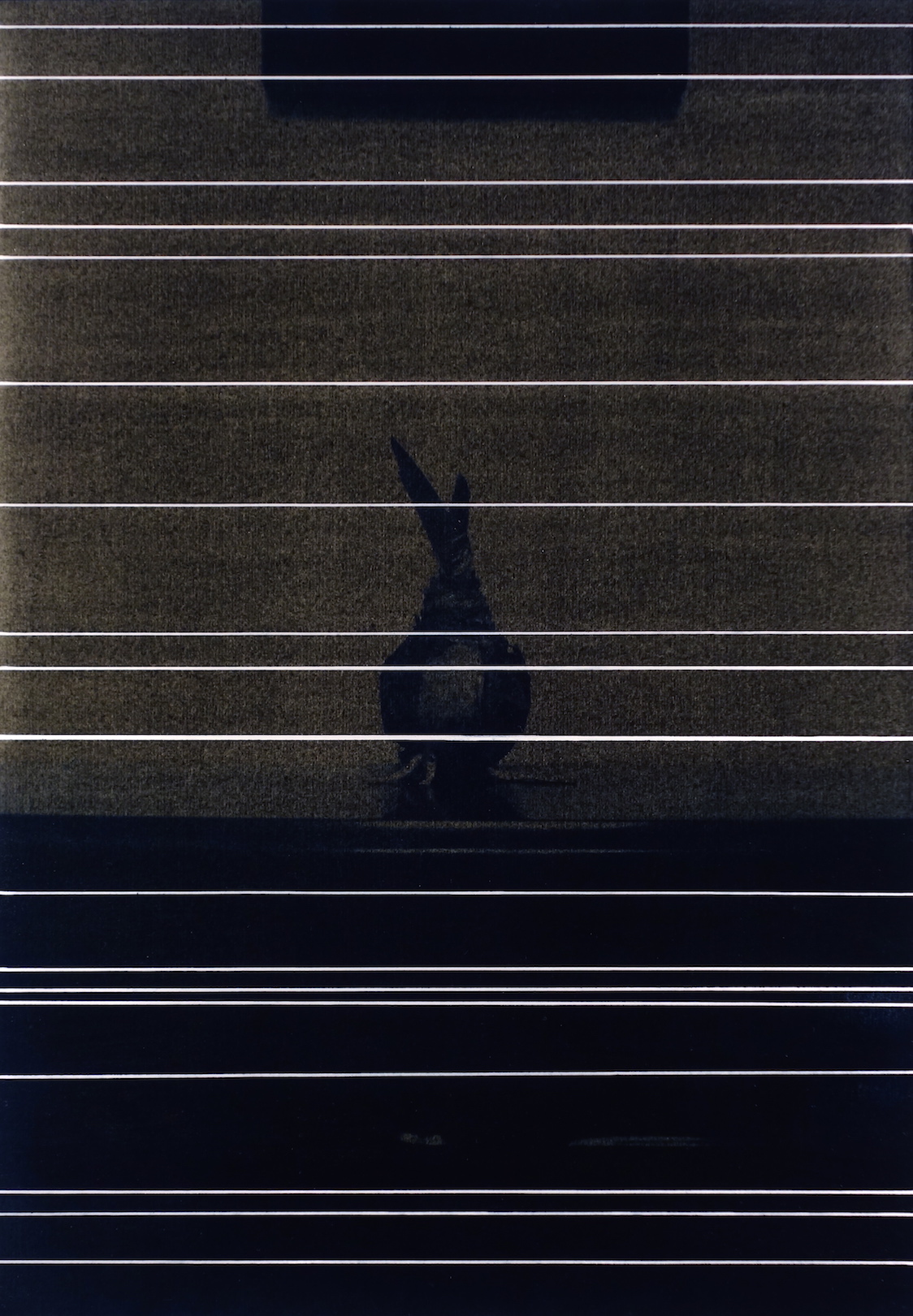 Untitled 2016, cyanotype, acrylic and epoxy resin on paper/aluminium, 36 x 25 cm, private collection