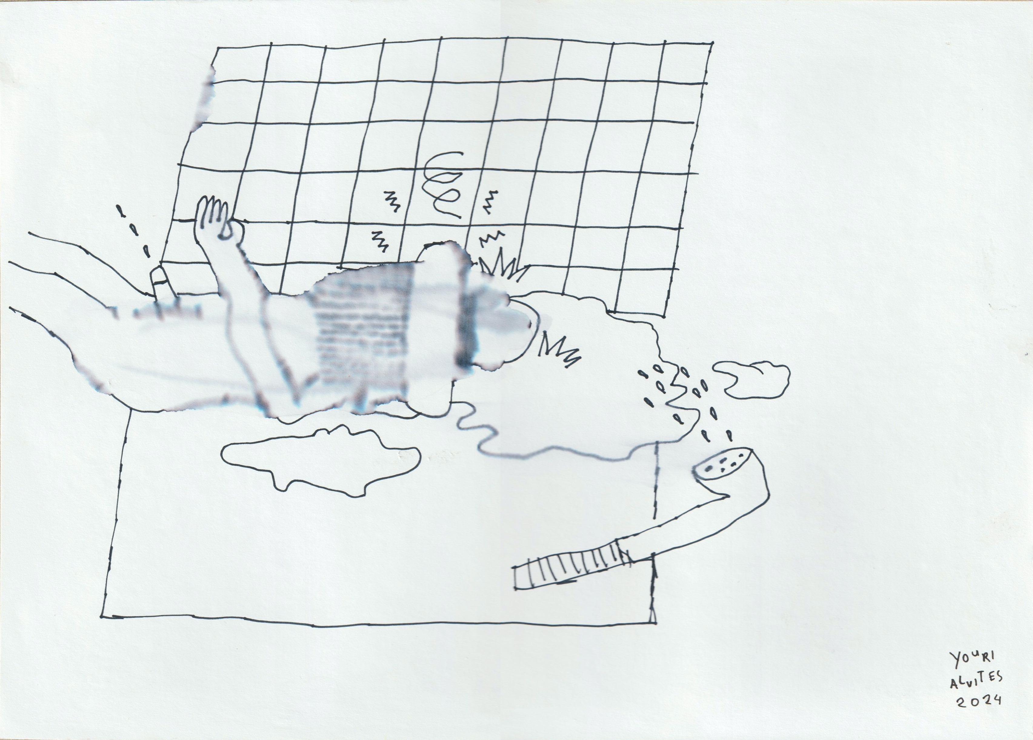 Accident/ Ink on Paper/ 30x42