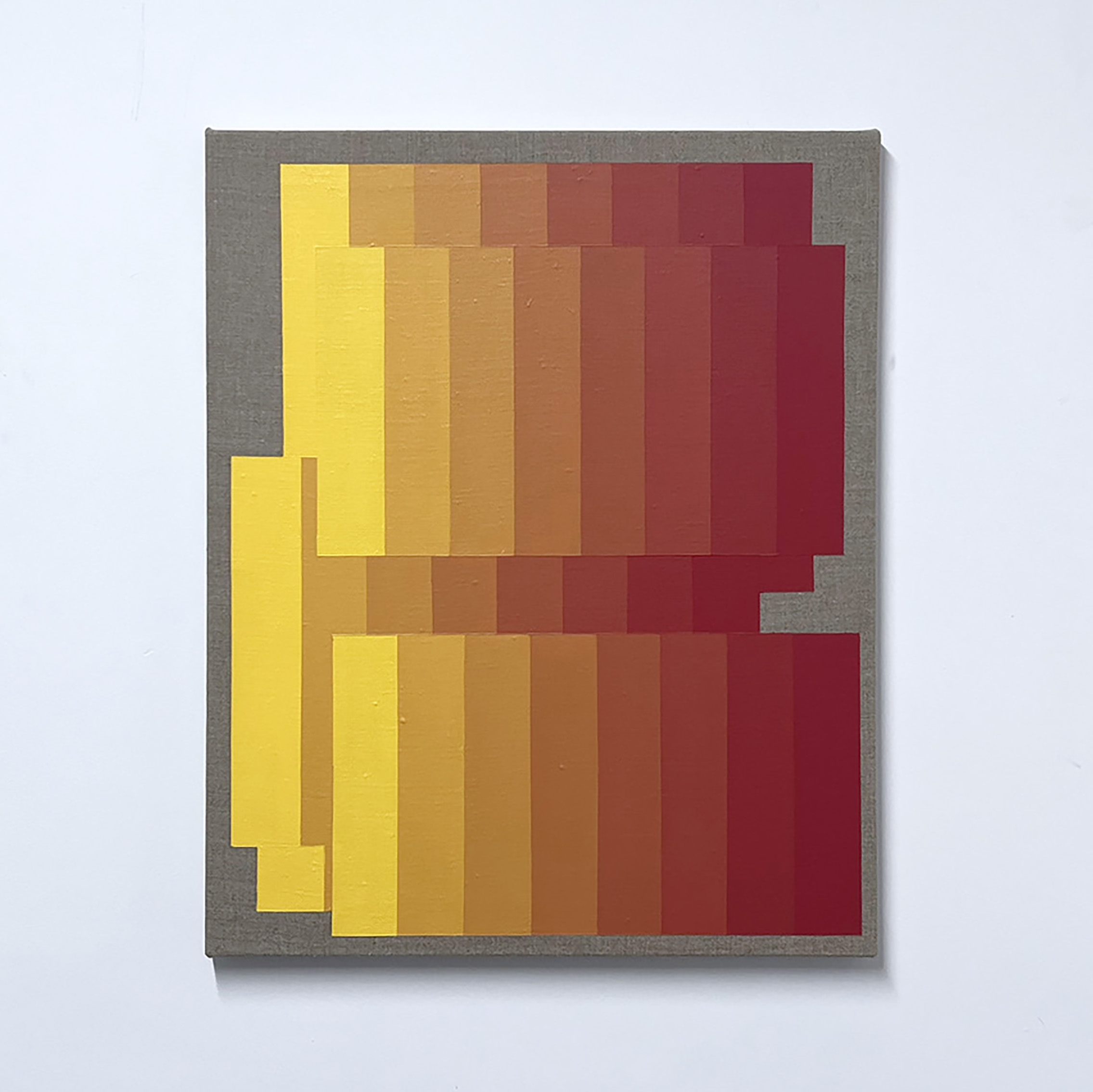 Machbands (chroma) LXXXVIII, 51cm x 41cm, acrylic on linen