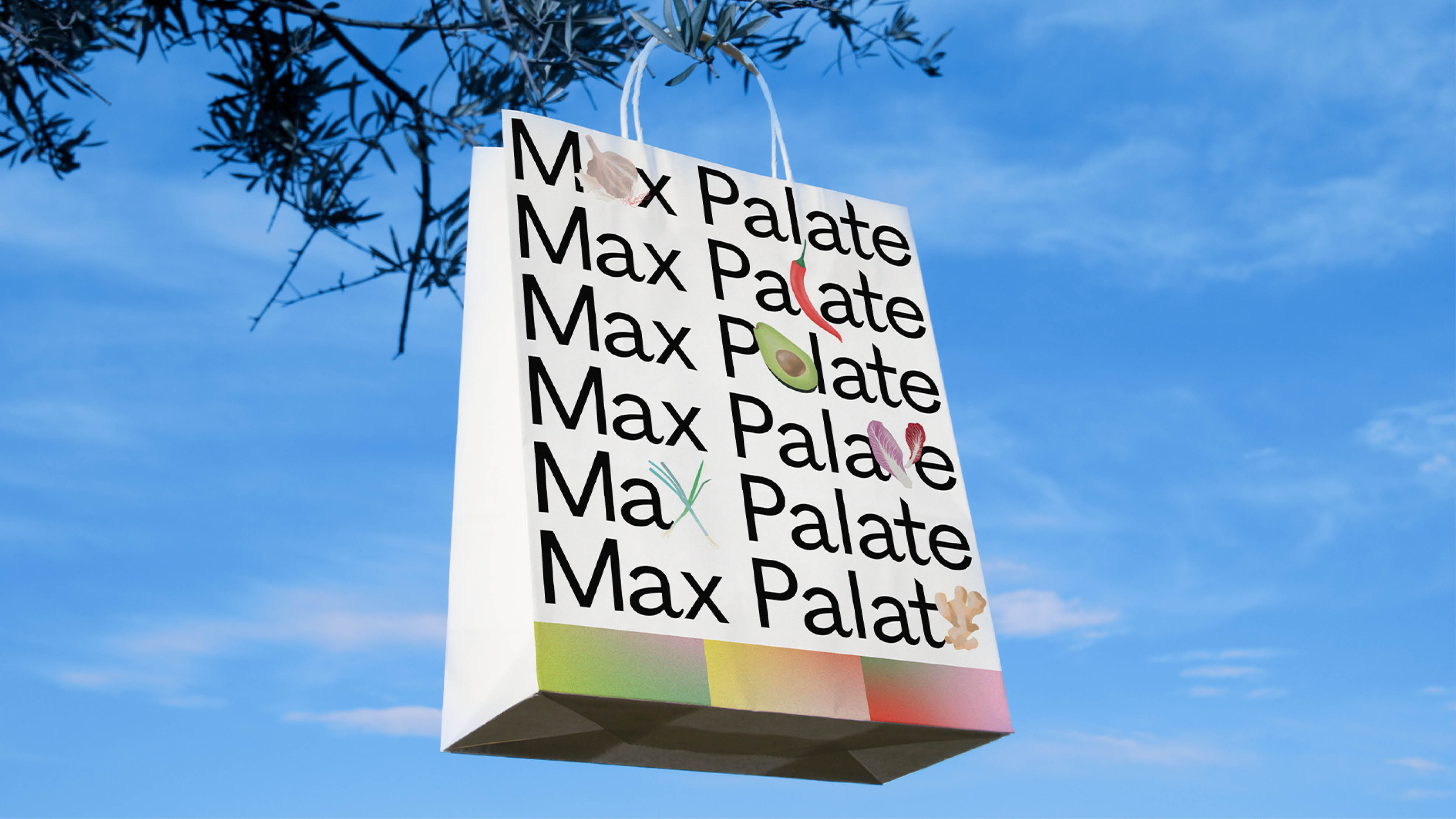 6/40: Visual Identity for Max Palate Catering, packaging expressing the variety in cuisine, 2021. 
