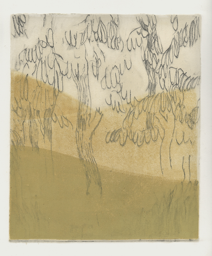 Untitled Monotype 03, 10 x 12," 2016