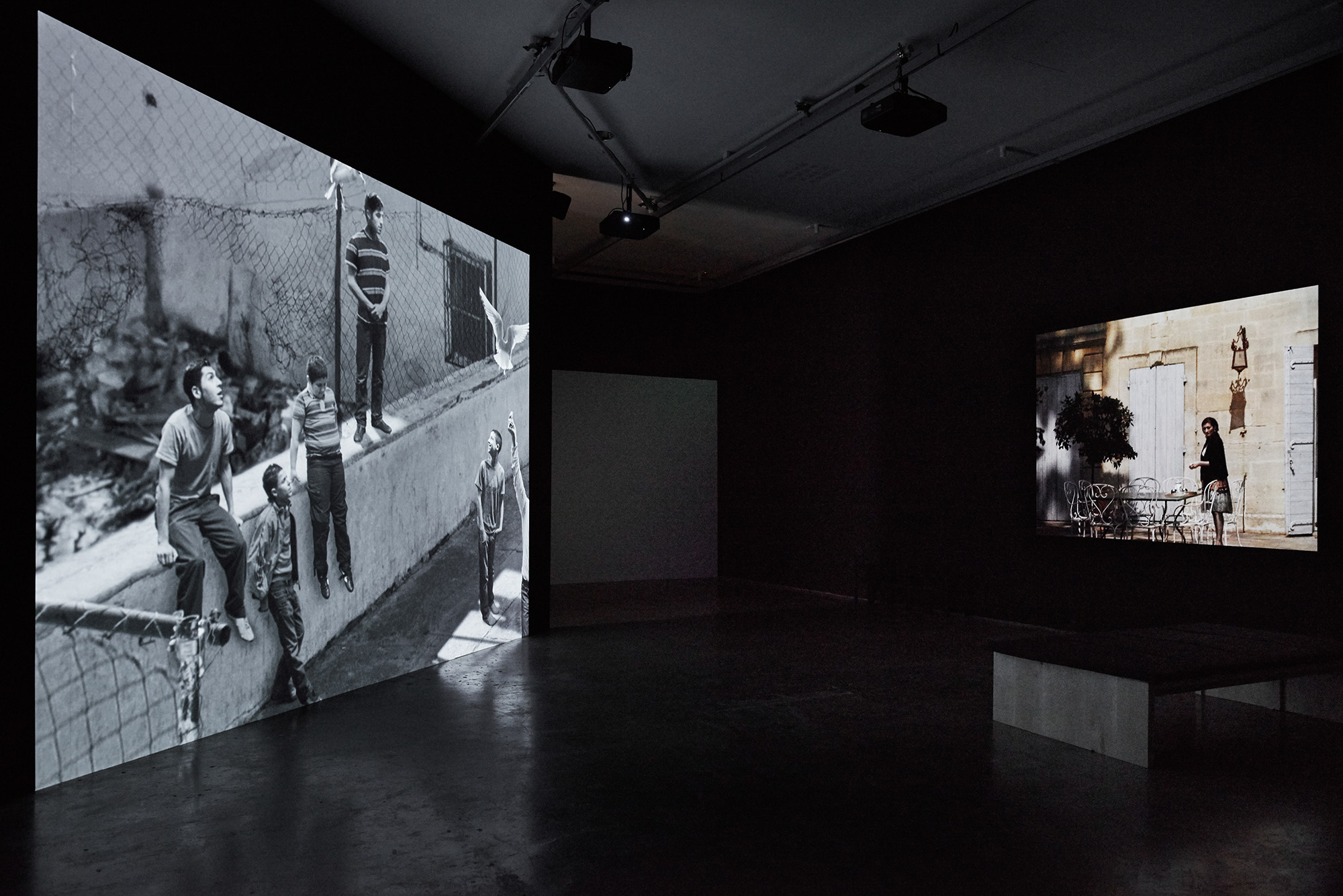 The Algiers' Sections of a Happy Moment and Long Goodbye installed at Project Arts Centre Dublin 2015 (photo Ros Kavanagh)
