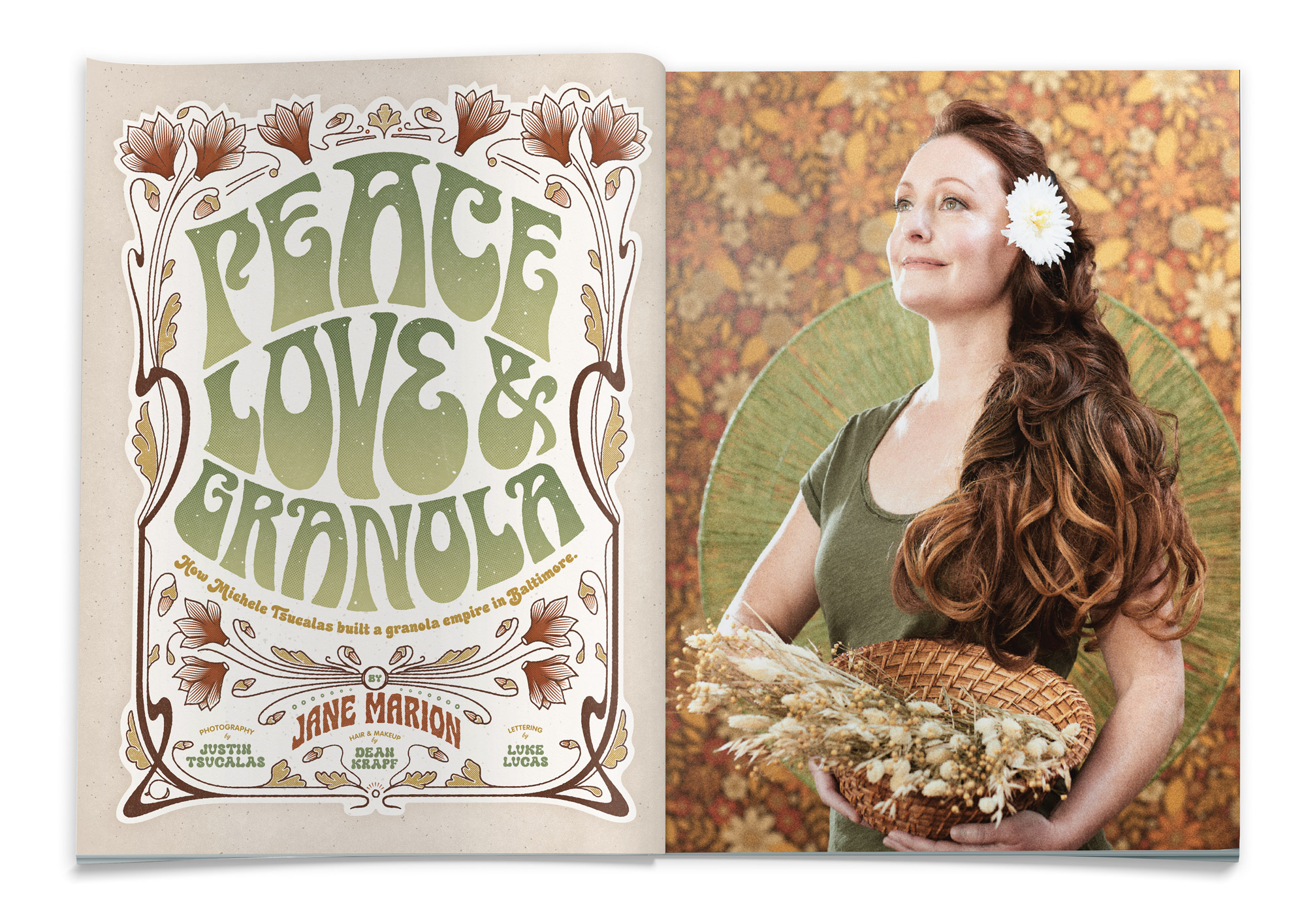 Baltimore Magazine – Peace Love & Granola – February 2023 – Art Direction
