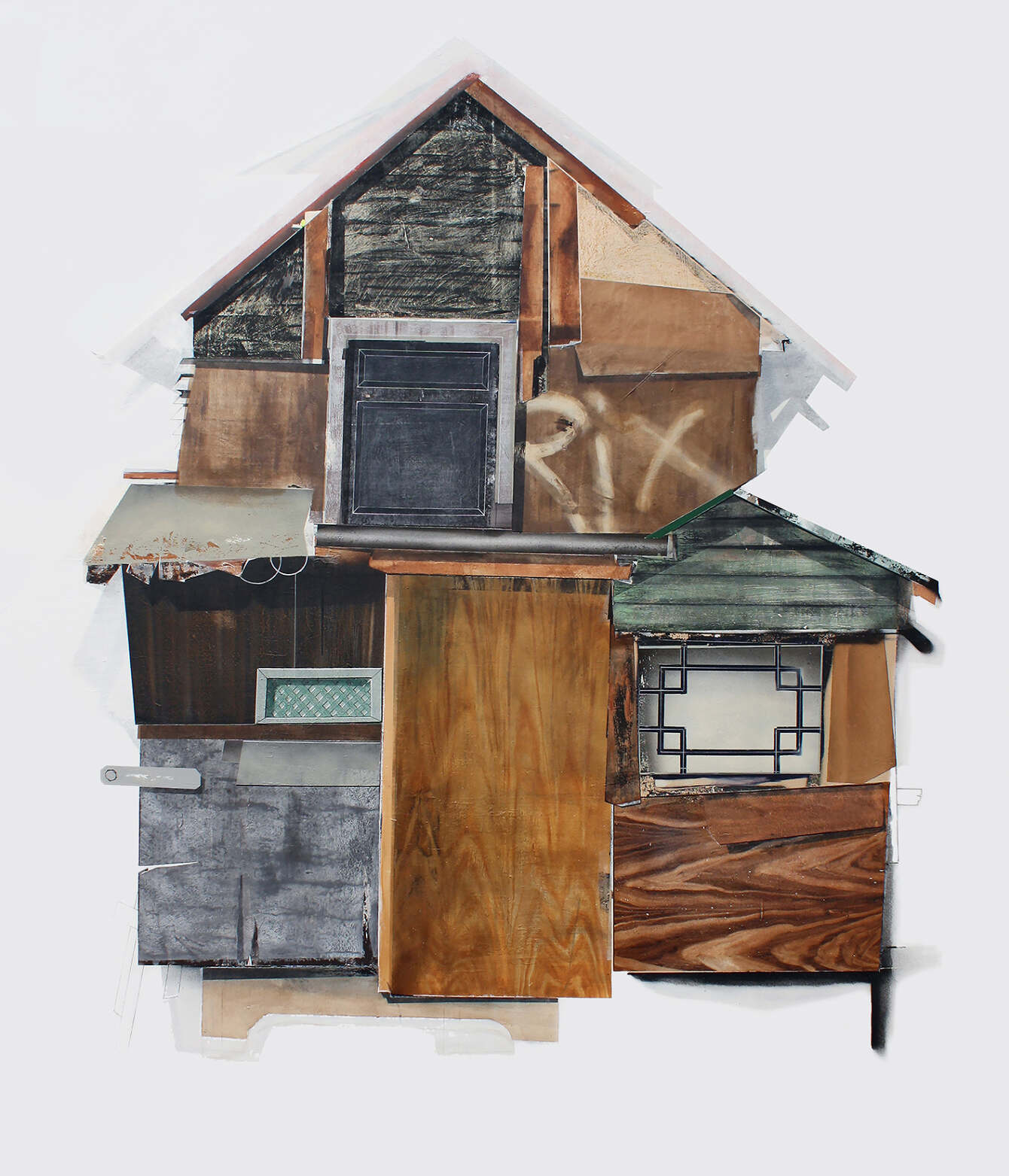 2X, acrylics and oil on canvas, 230 x 195 cm, 2017