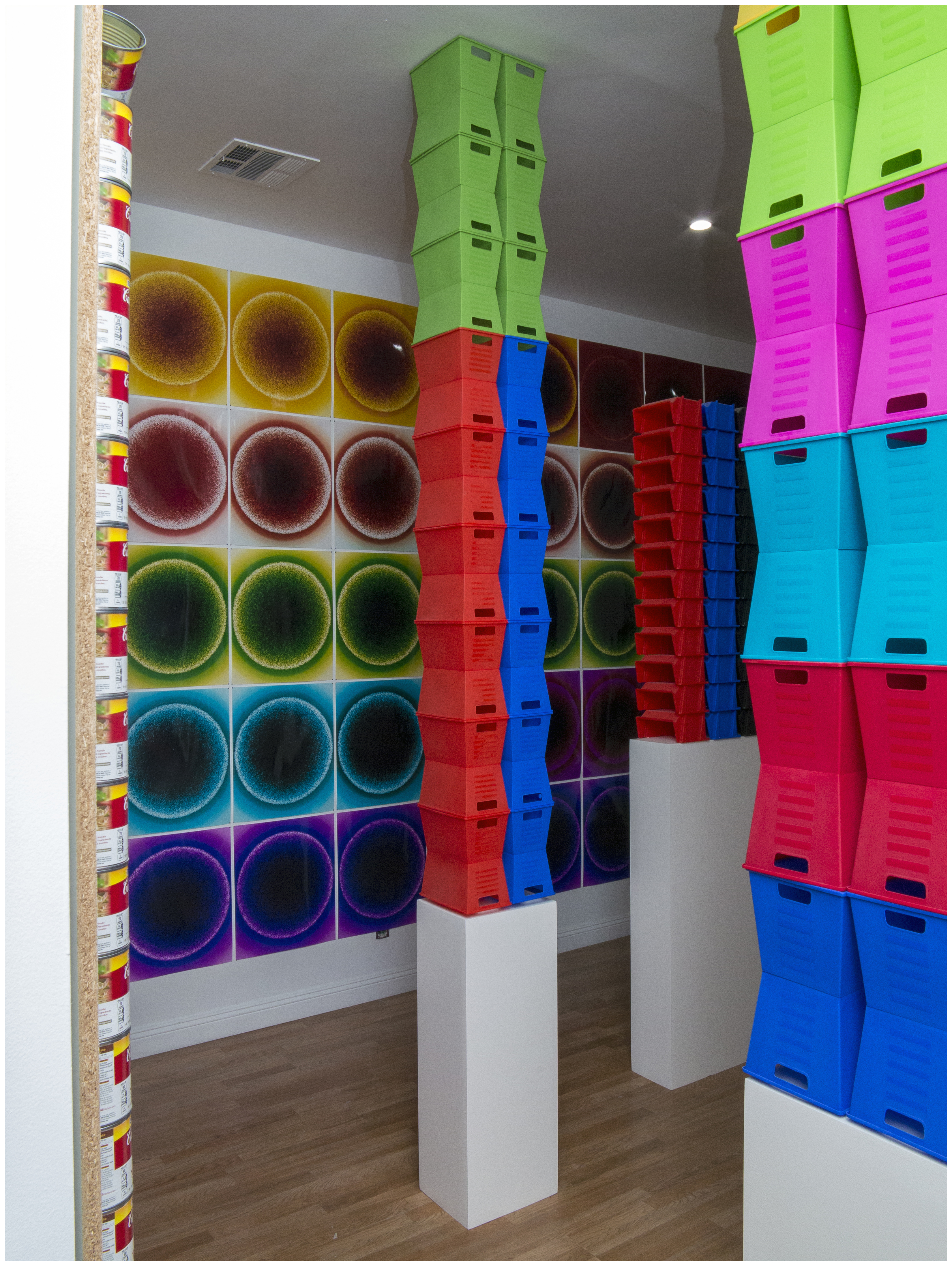 Locker Basket, 2017One case of locker baskets, glossy paint, wood13.813 x 10.844 x 144 in.35.09 x 27.54 x 365.76 cm