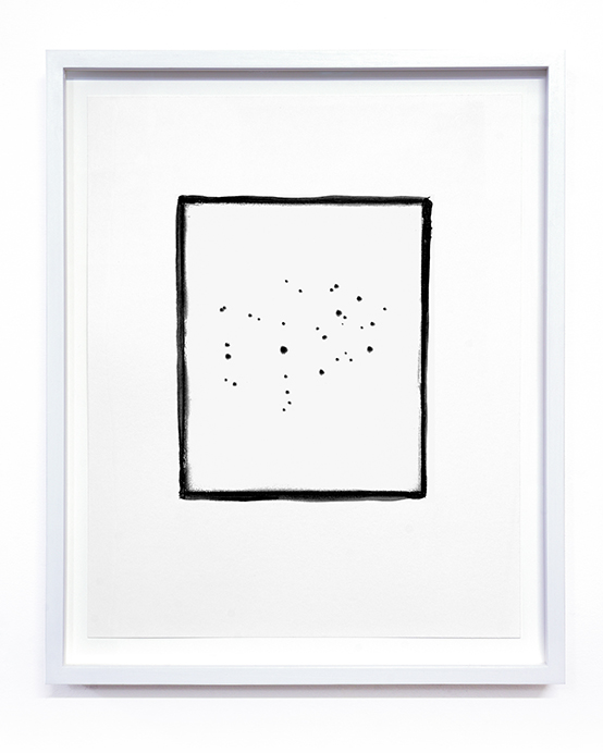 Sun/Moon Drawing #7 (From Walking so Much in Circles, I Will End up Making a Sphere)2020 Sunlight/Moonlight drawing and potassium dichromate emulsion on watercolour paper in artist's frame15.5 x 12.5 x 1.5 inches, framed