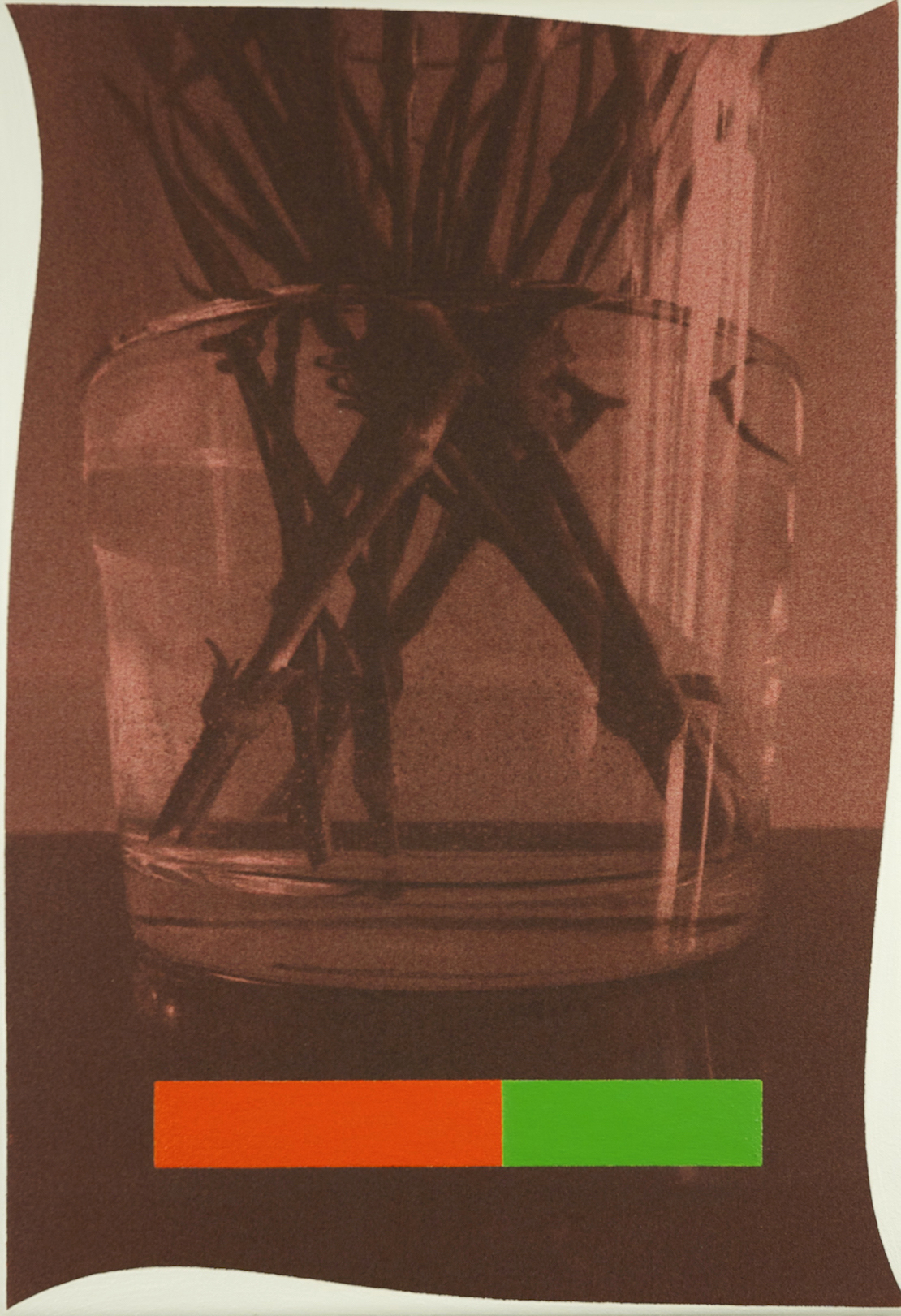 Untitled 2014, kallitype and acrylic on canvas, 36 x 25 cm