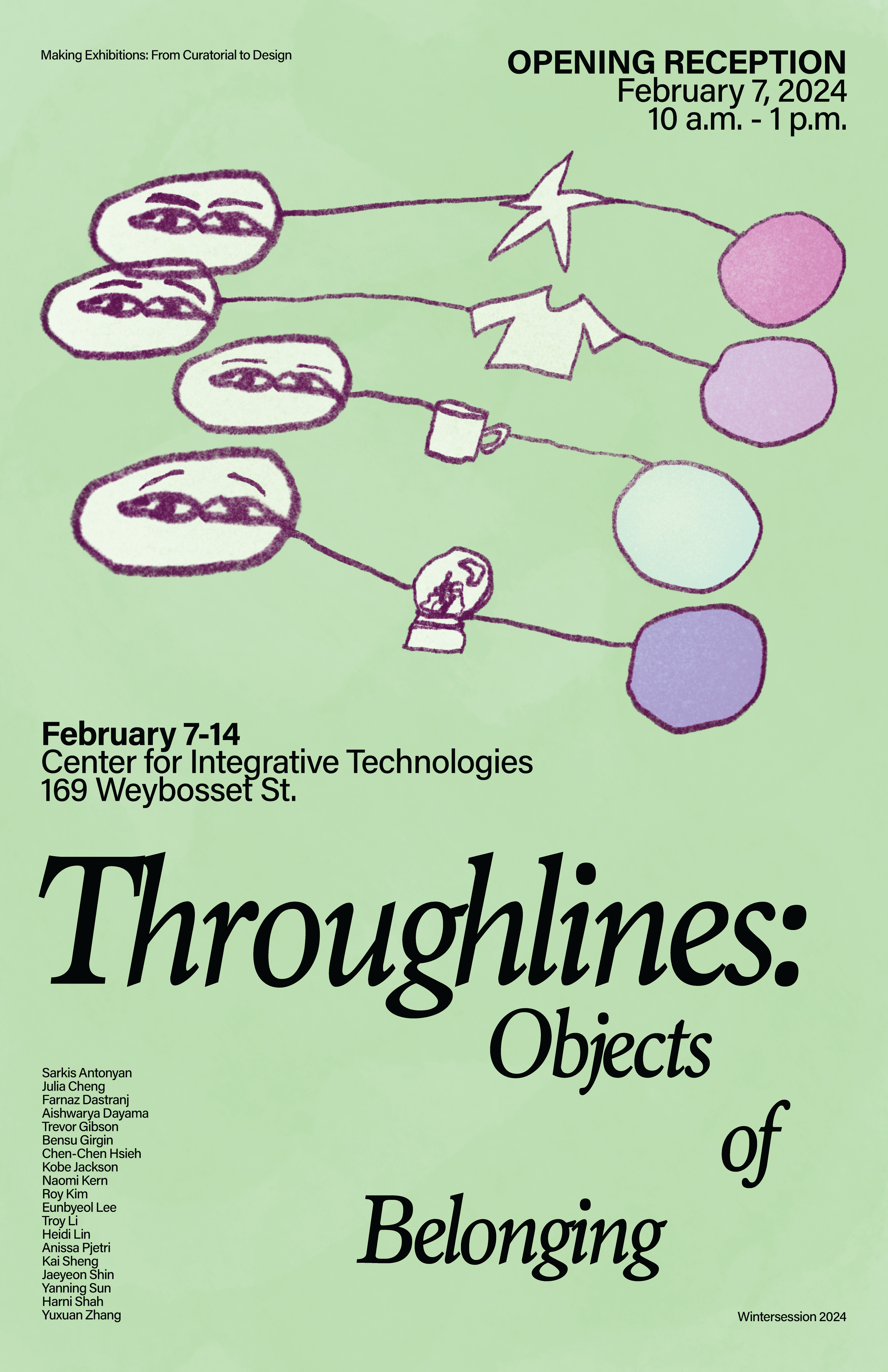 Throughlines Exhibition Poster, 2024