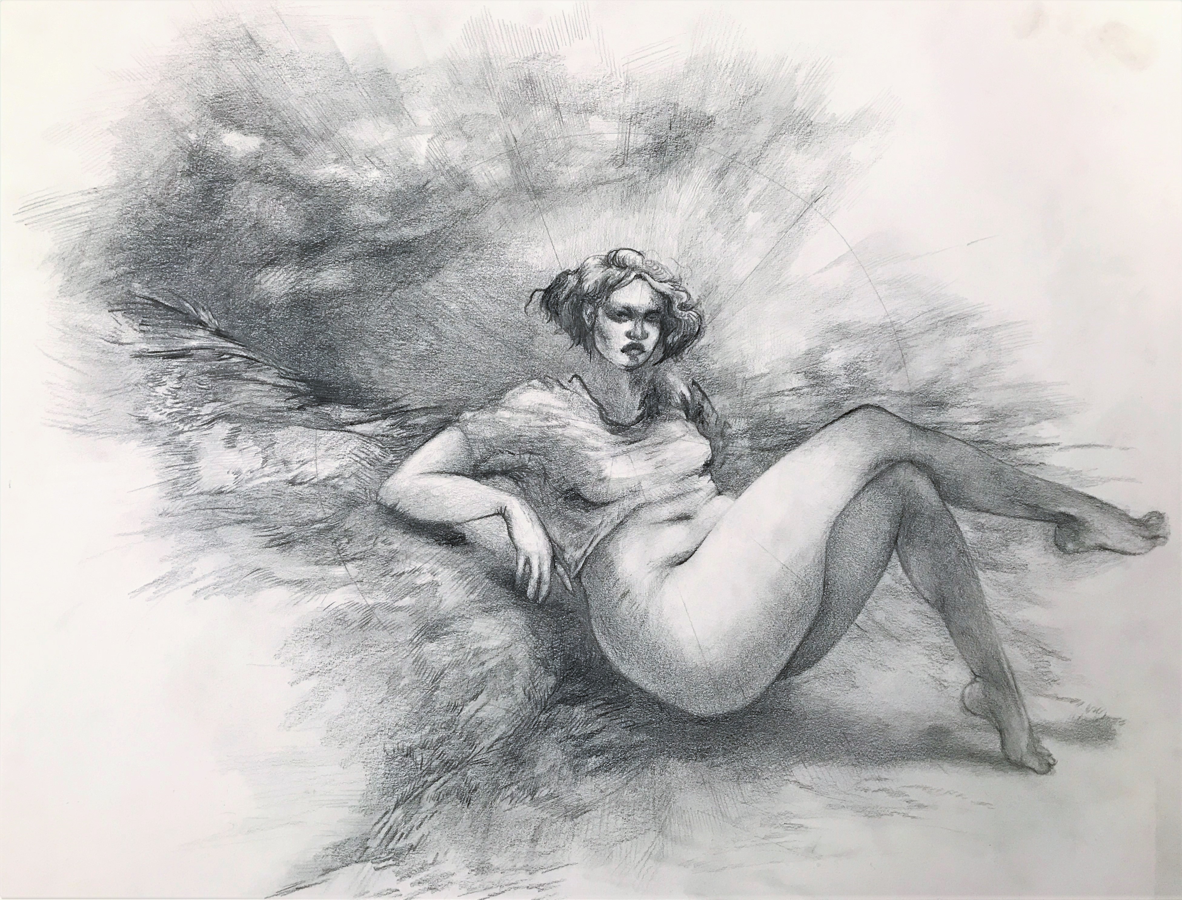 The Prophecy, graphite on paper, 11" x 14", 2017.