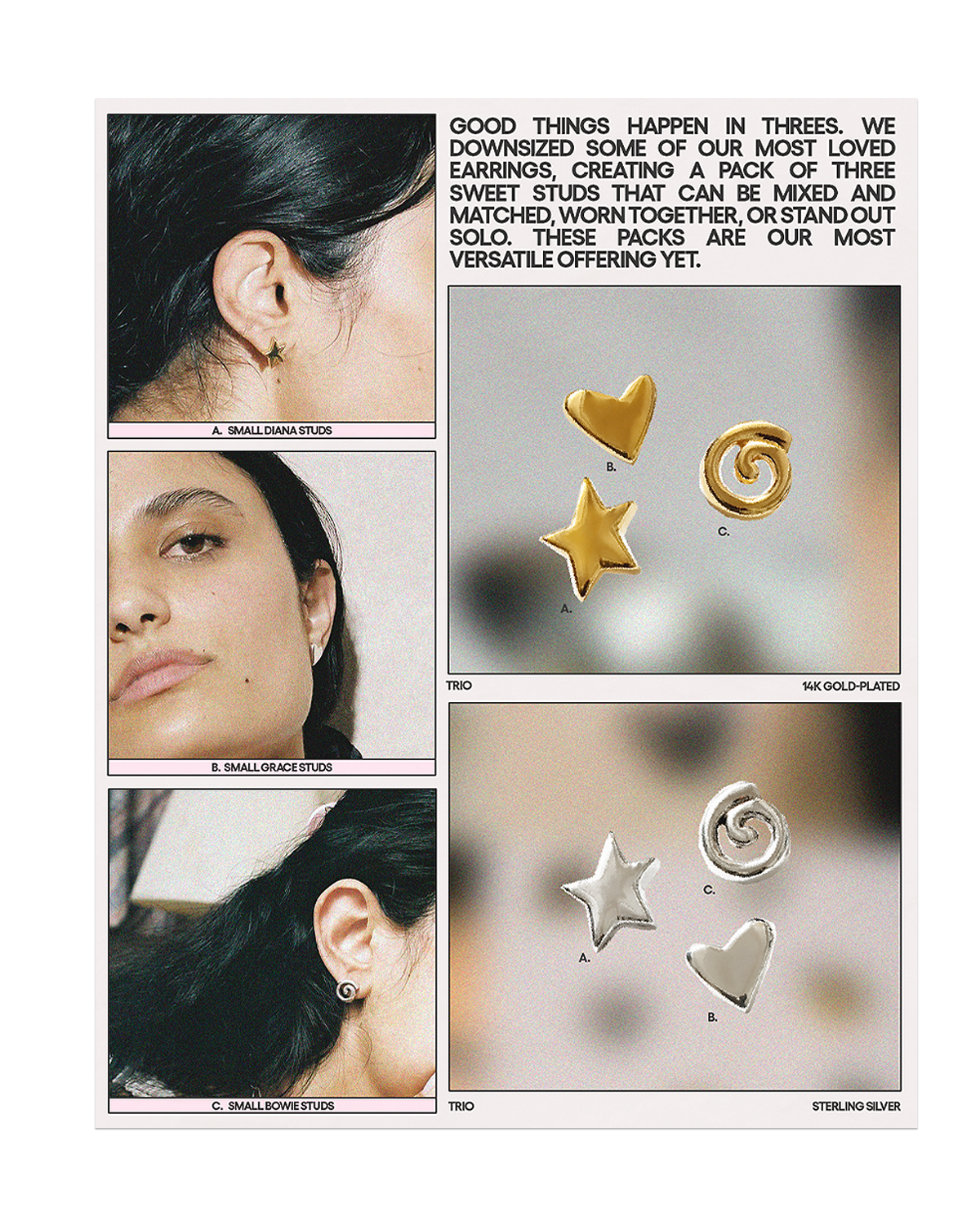 SS22 Trio Earrings Launch - Graphic