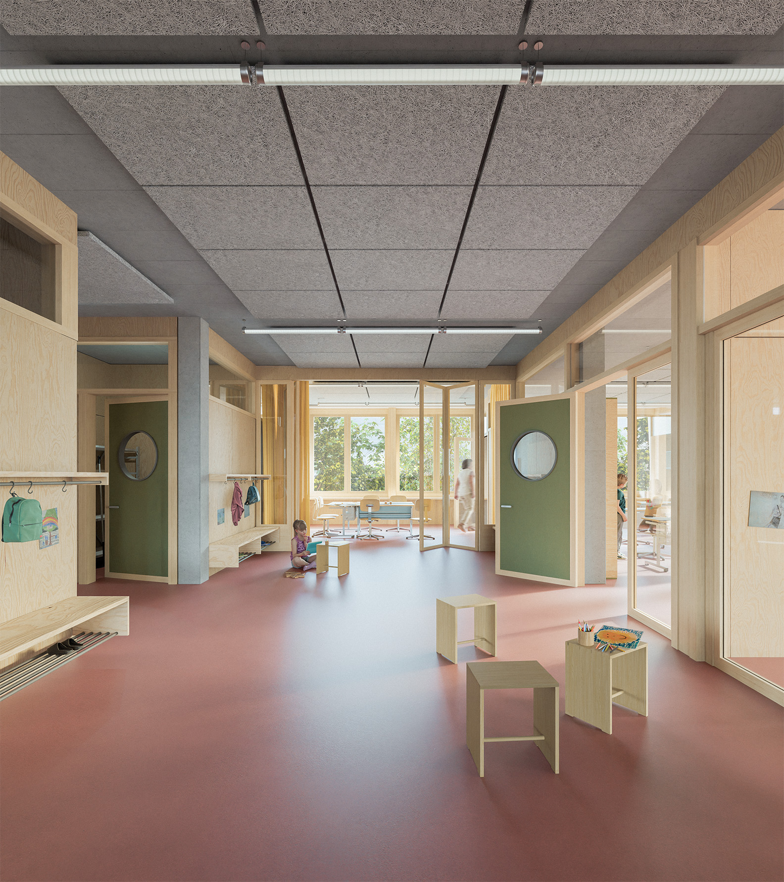 Erweiterung Turnhalle und Schule Laubegg, Winterthur / wettbewerb / bde architekten