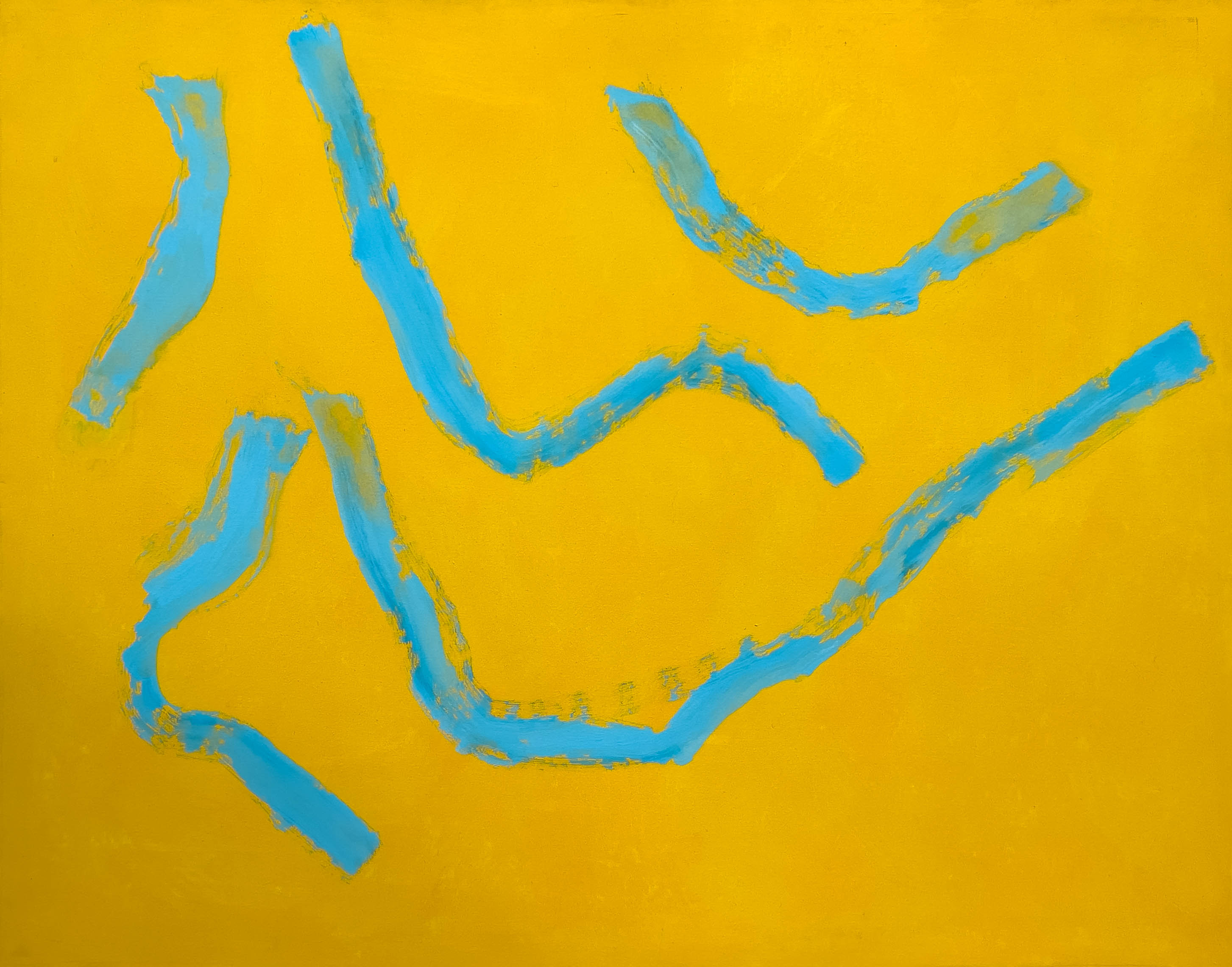 "Summer Lovers", 1989, Acrylic on canvas, 50 x 70 inches