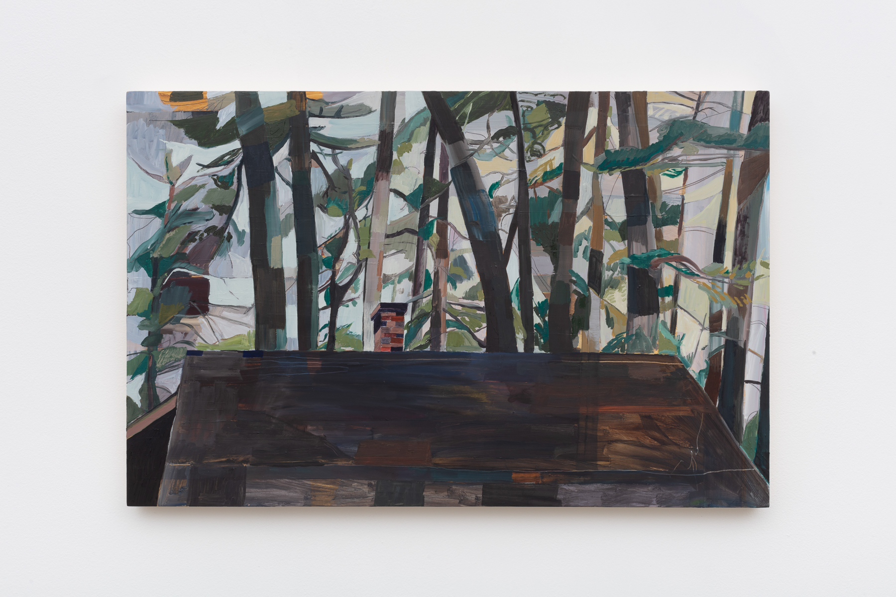 Jay Stern Roofline Sunset, Kezar Lake, 2024
Oil on Panel
19 x 29 1/2 x 1 3/4 in. | 48.3 x 74.9 x 4.4 cm