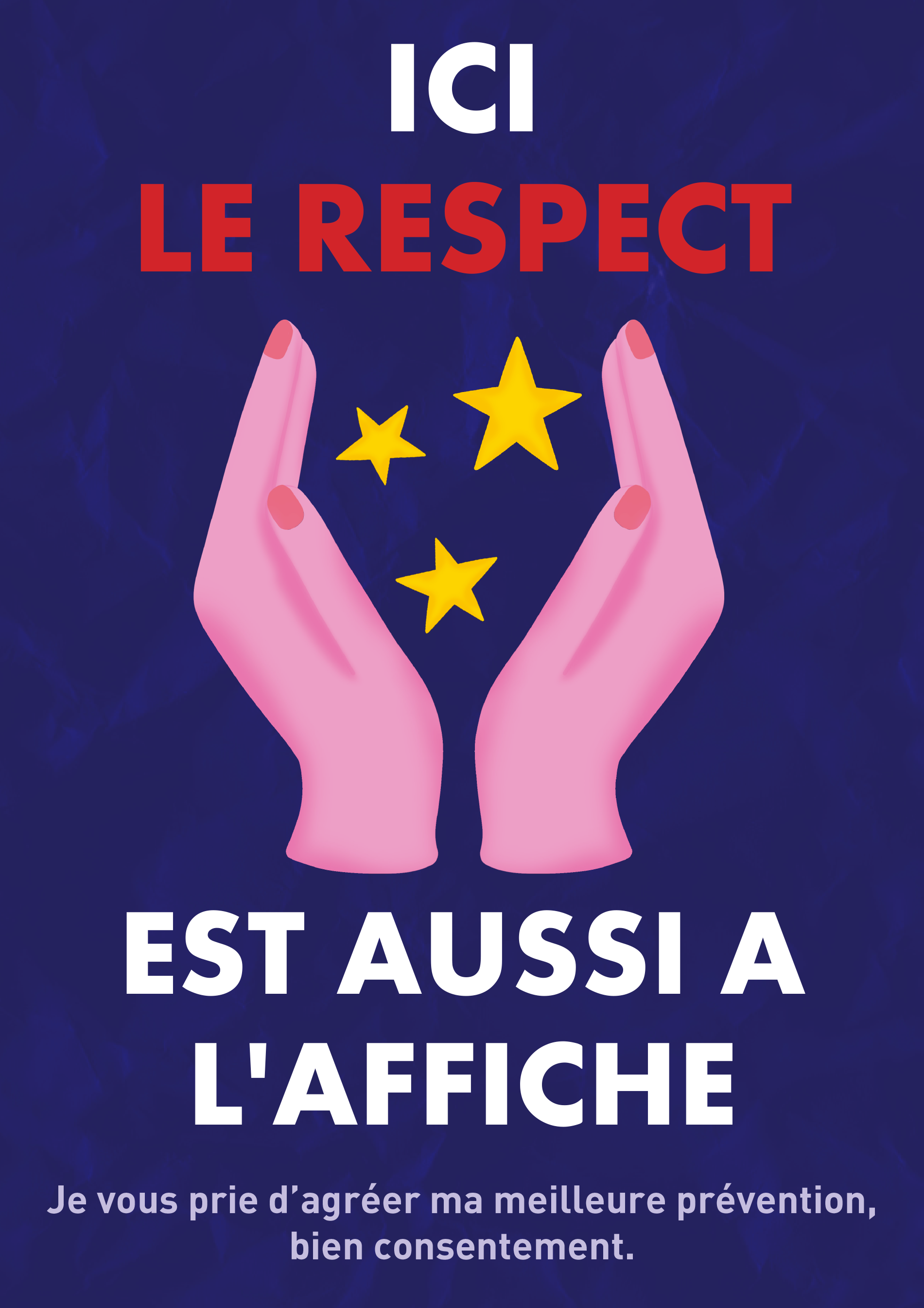 Affiche prévention contre les violences sexistes et sexuelles en Charente
