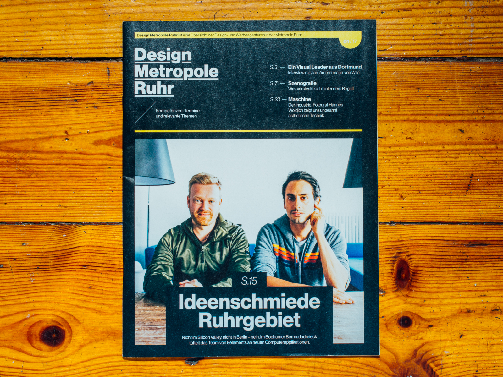 Design Metropole Ruhr / Cover mit einem Portrait von dem Bochumer Startup 9Elements, Juni 2017