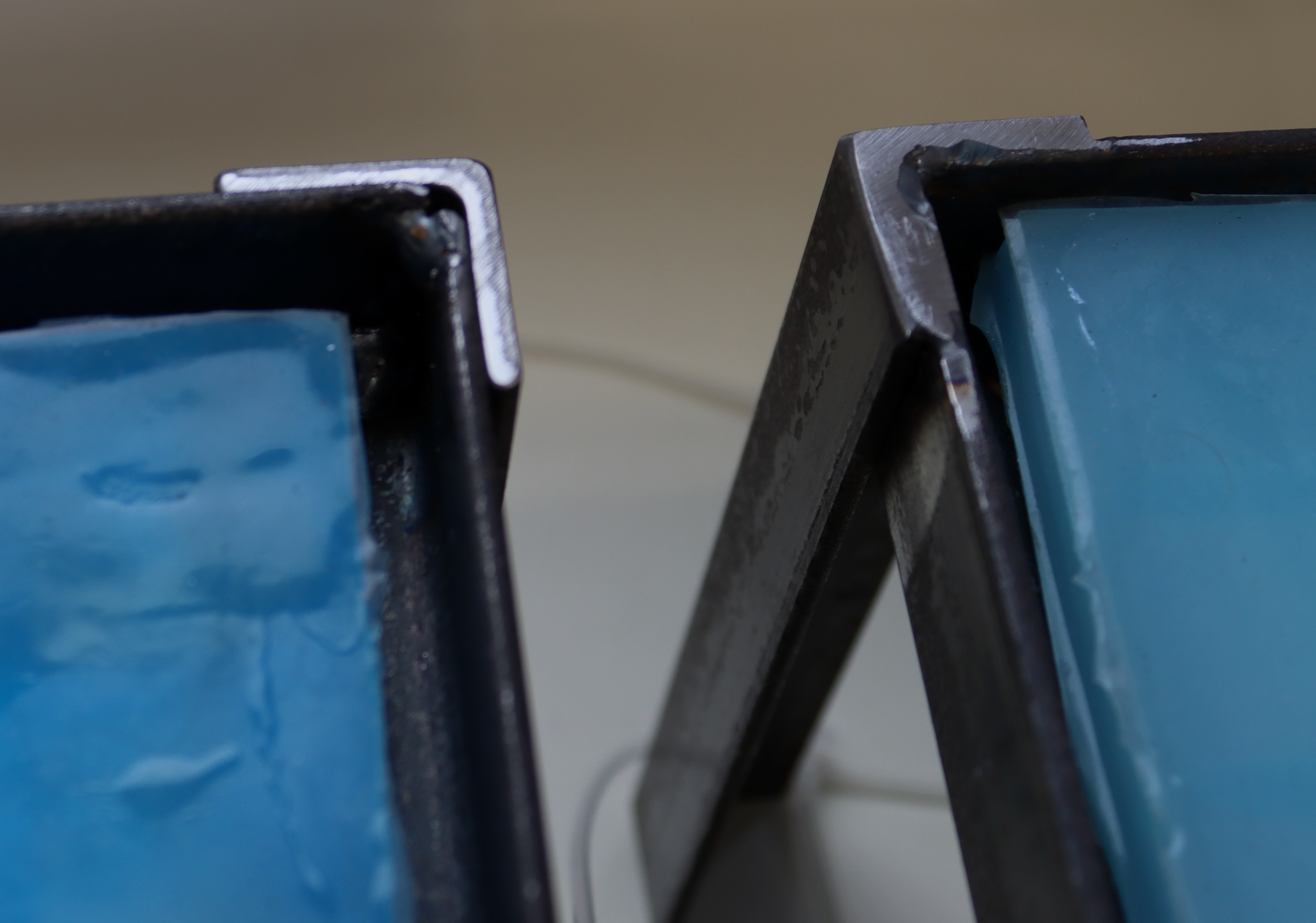  Weld detail view (Material: Steel Angle,  1/4” Thick )