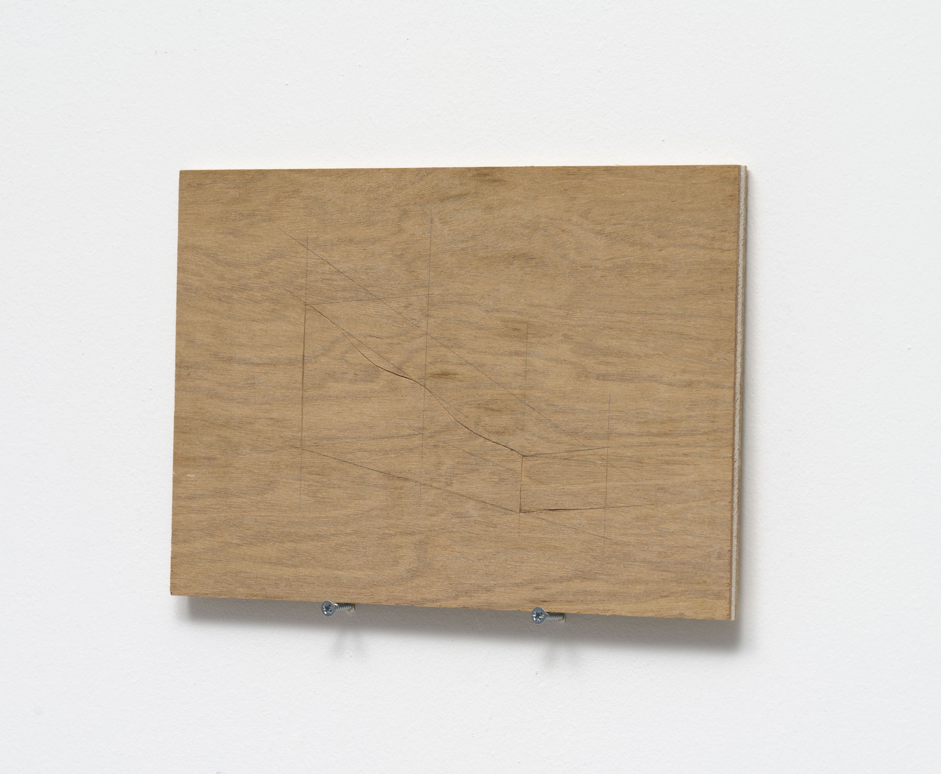 칼로 긁어 그린 조각 2, 2024, 합판, 30 x 20 x 0.8 cm