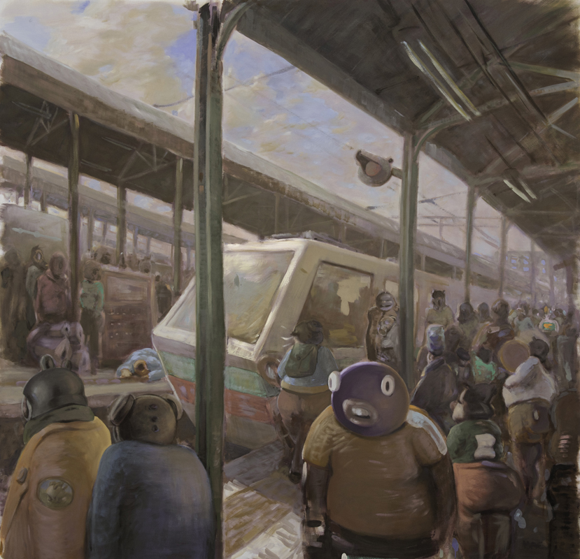 Los Últimos Años de Anton Regularis | The Final Years of Anton Regularis (2017), oil on canvas, 180 cm x 180 cm