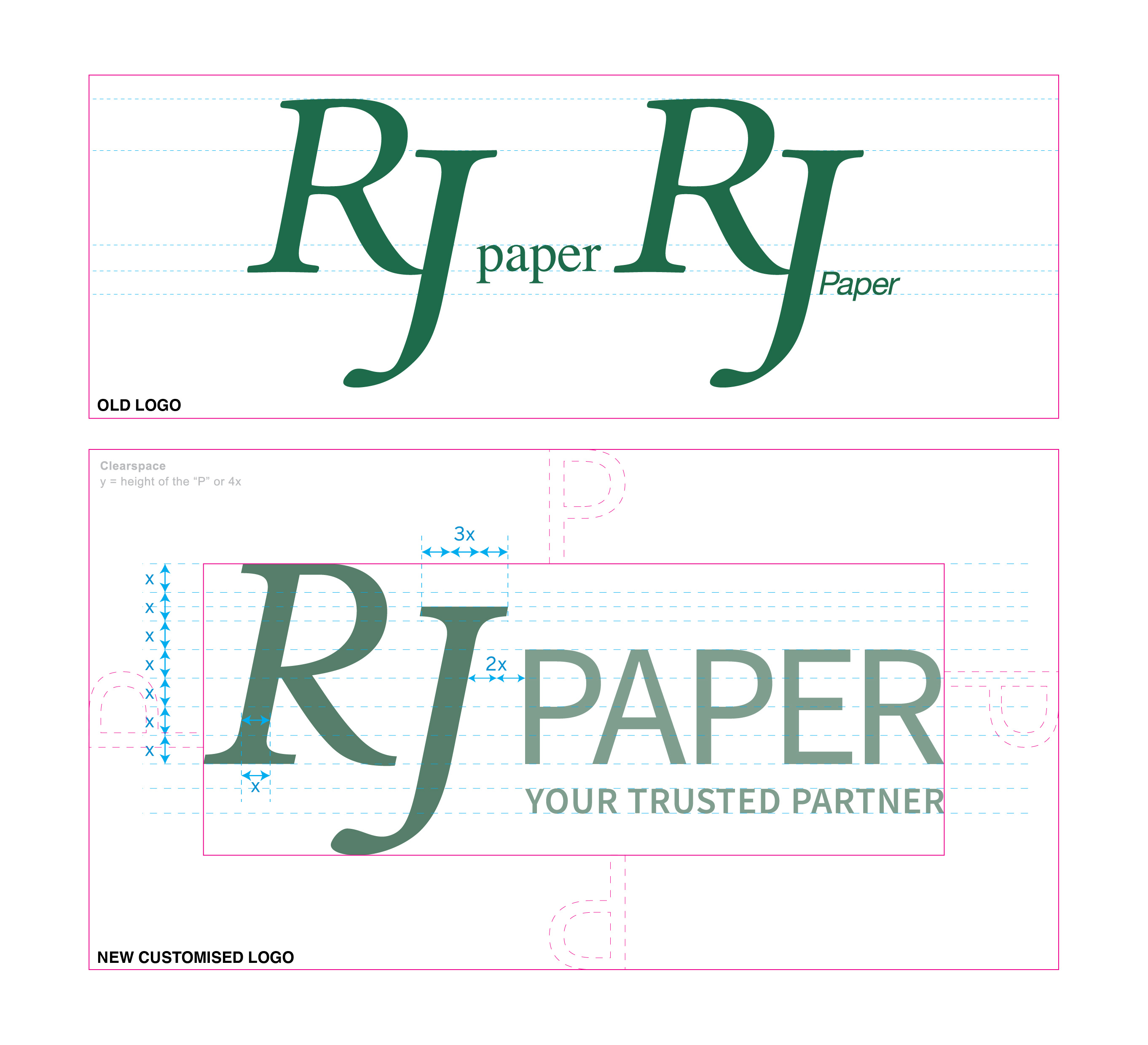 The logomark is retrieved and is updated from the original logo. It could be used with or without the tagline when legibility becomes an issue.