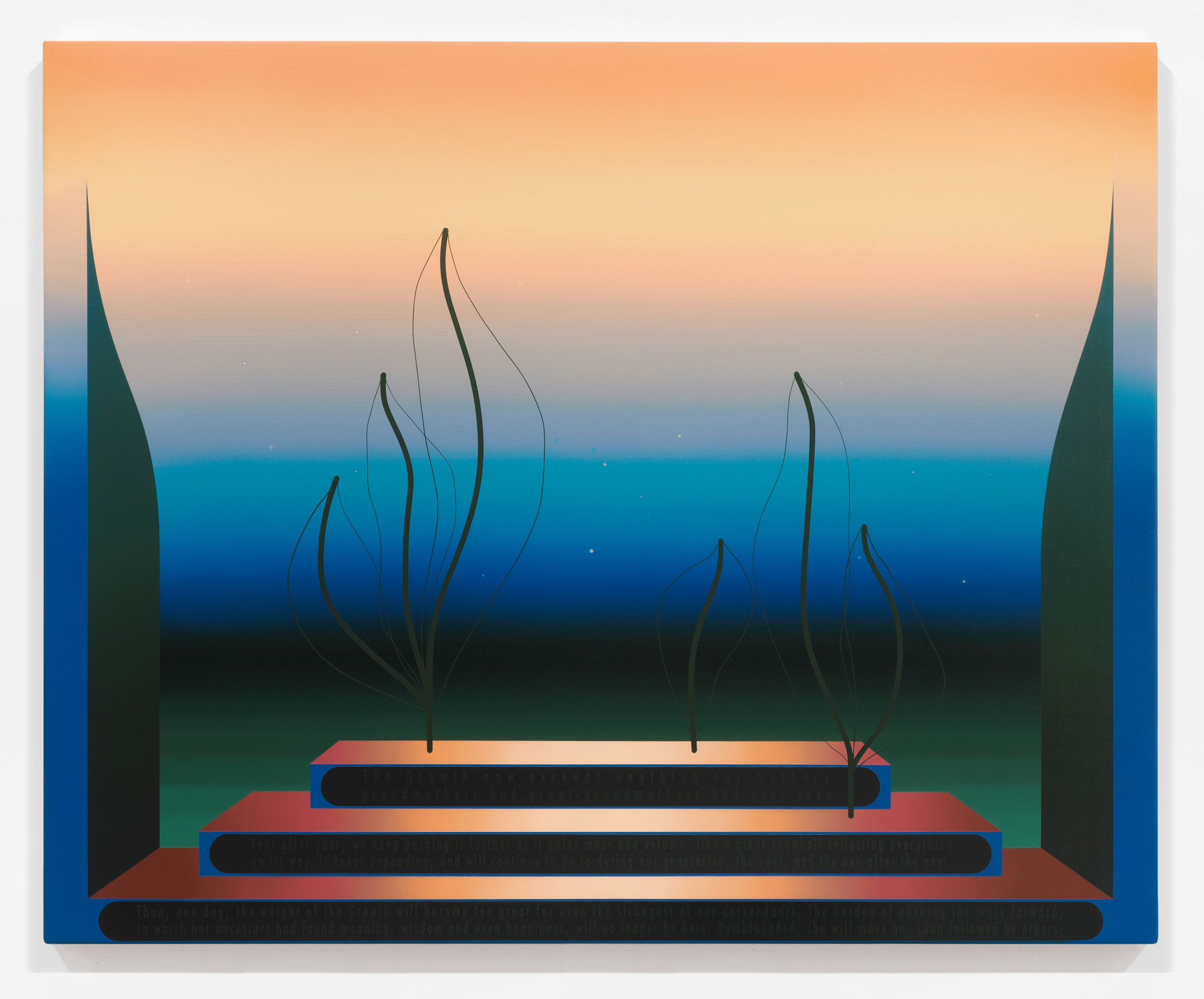 The Growth. 2018. Oil and acrylic on canvas, 40" x 50" (102 x 127 cm)