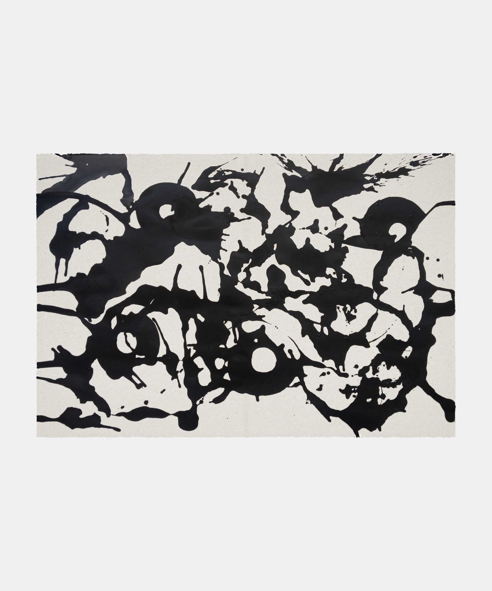 Black circles, 2015. Acrylic paint on paper. 112&#160;×&#160;76&#160;cm.