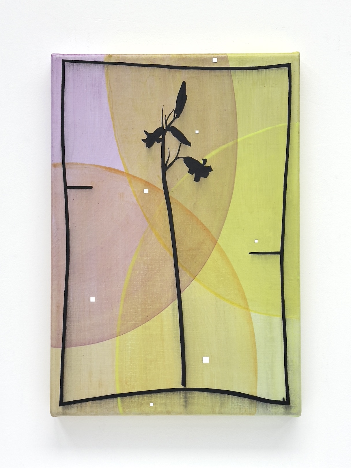  ‘This could be the finale when the Bluebells ask the choir to join in’, 2025, conté pencil and acrylic on canvas, 35 x 24 cm. 