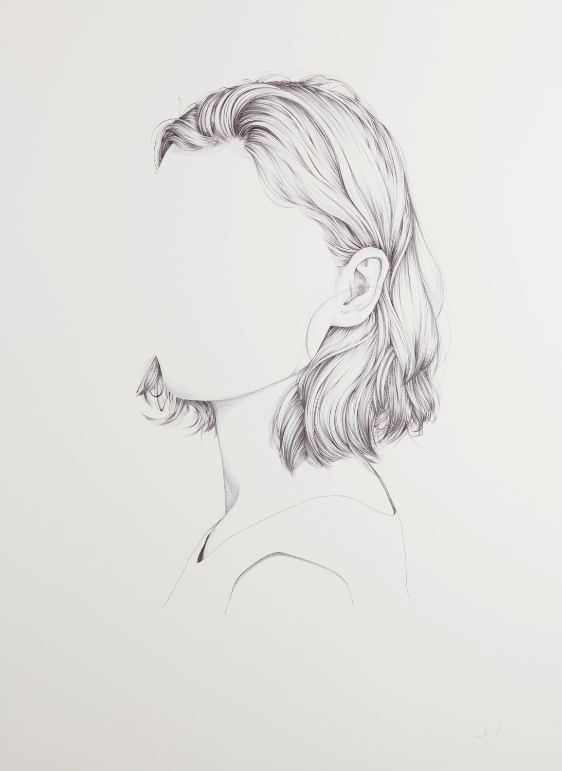 Landmarks and Features #11, Ballpoint on Paper, 450 x 550mm, 2015