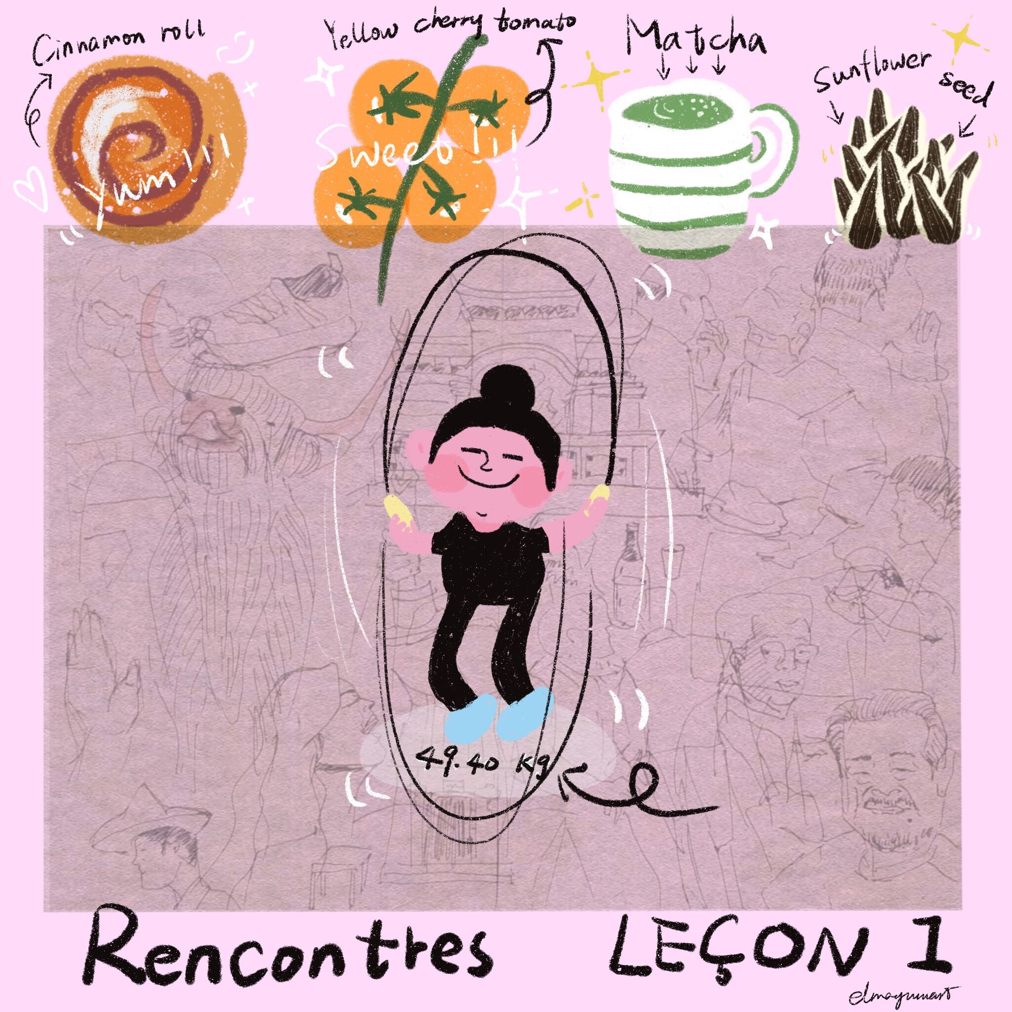 My diary-10 May 2023-Yummy food! Do some sketches! Take some exercises! Lose weight! Keep learning French! Not lazy today! Great!