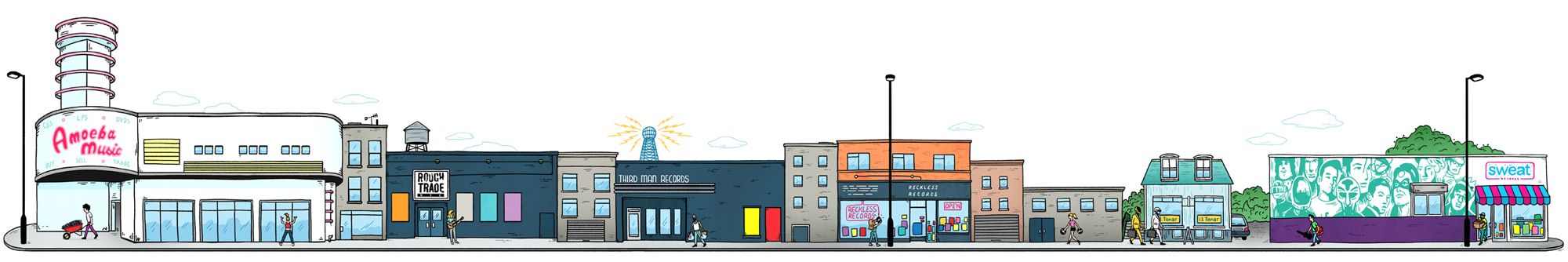 Amoeba Music Illustration
