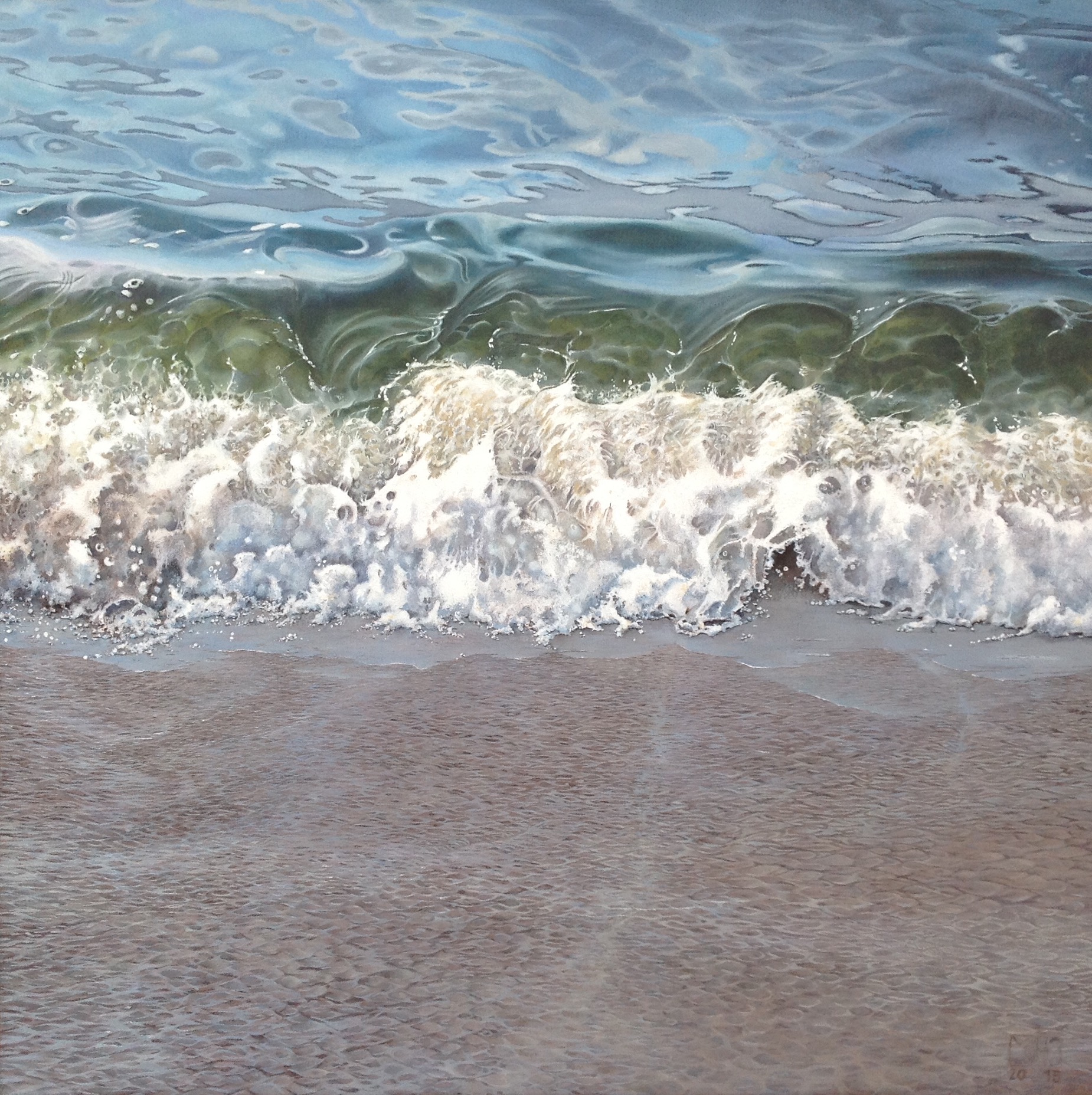 95–Wasser Nr. 450×50 cmÖl auf Leinwand2015sold