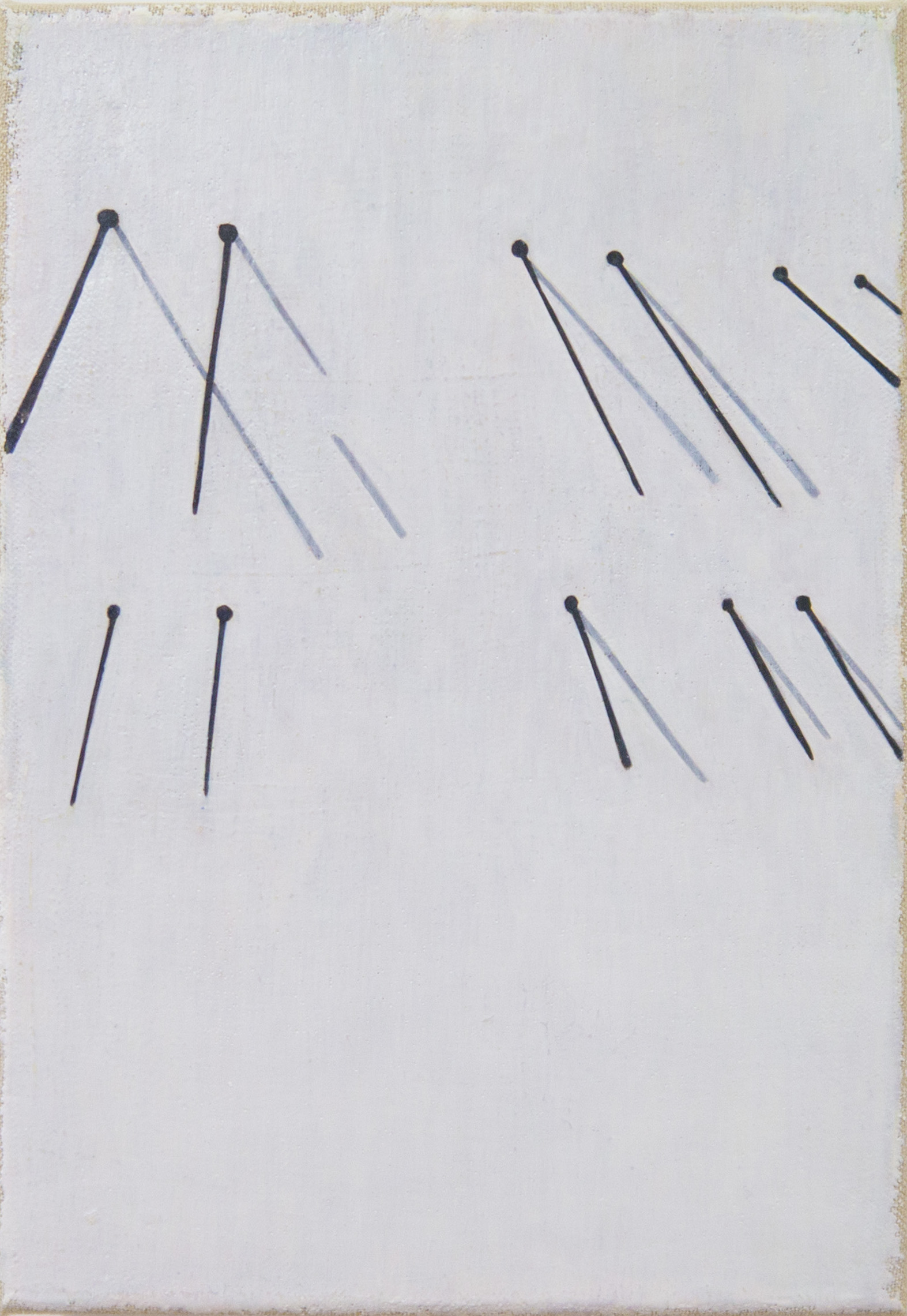 Untitled (needles) III, 25.5x17.5cm, oil on canvas, 2021