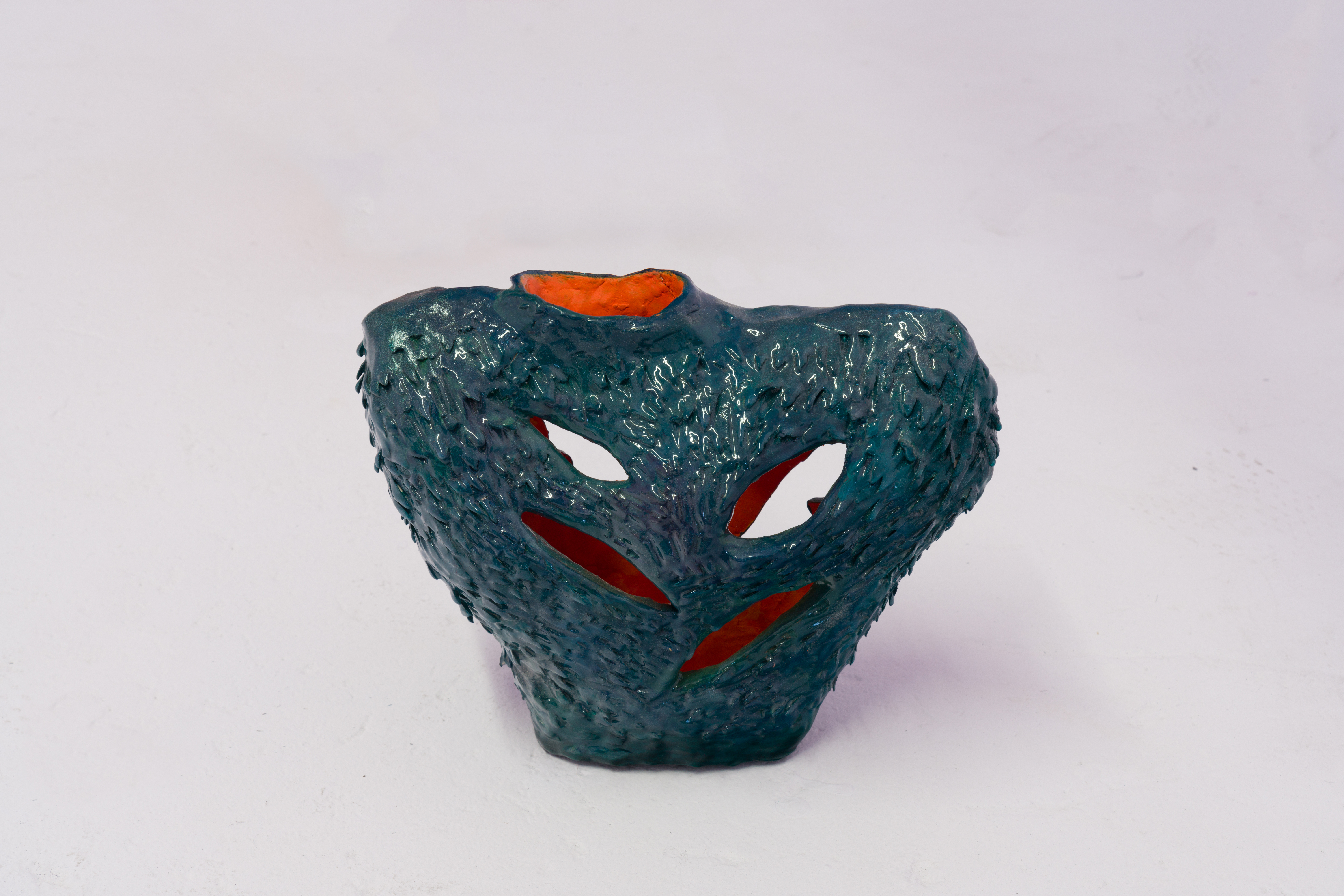 she haunts, 2021. Ceramic, epoxy resin, acrylic paint. 10" x 9" x 4"