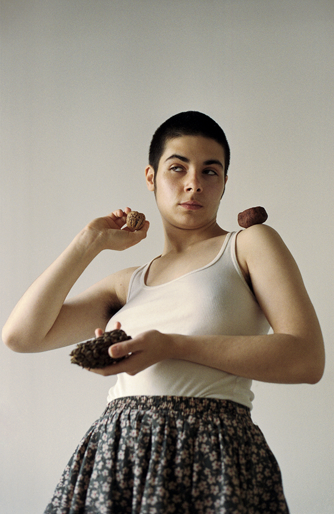 L’Ėquilibre de F. (avec noix, orange séchée et pomme de pin) © Gabrielle Vigieréd. 10 13x20cm à 500€