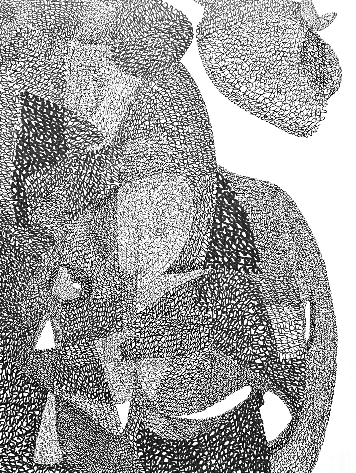 32/38 — BANAL DEJA VU  Archival ink on Bristol, 9" x 12" (2020 works).2010-ongoing.