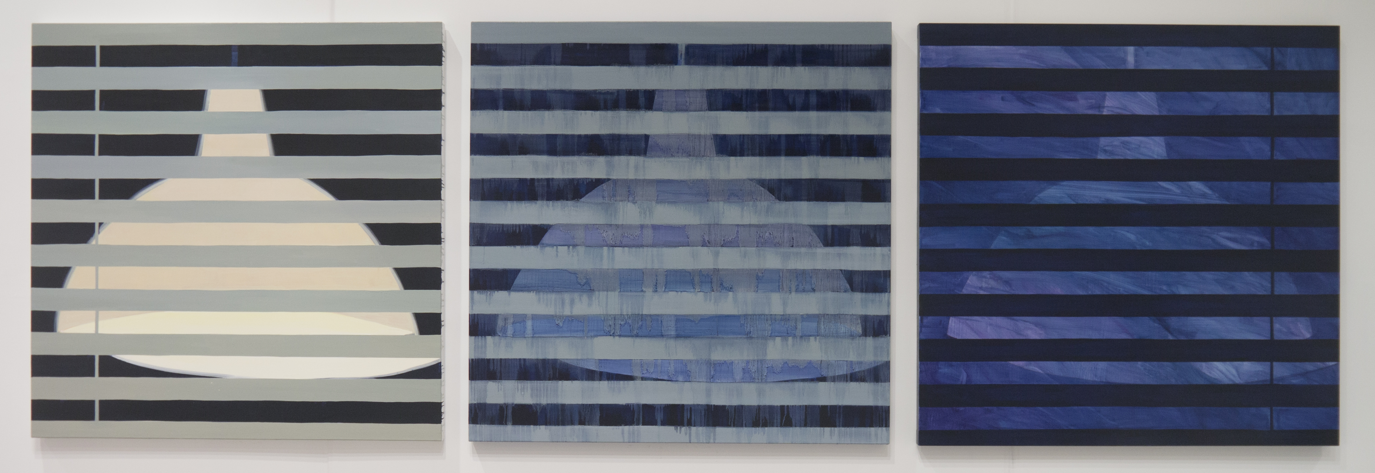 Three Lights, 2018, oil on canvas, 150x150cm each