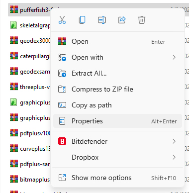 2. If using PC, right click on the file and select Properties. If the file is block, check the Unblock option.