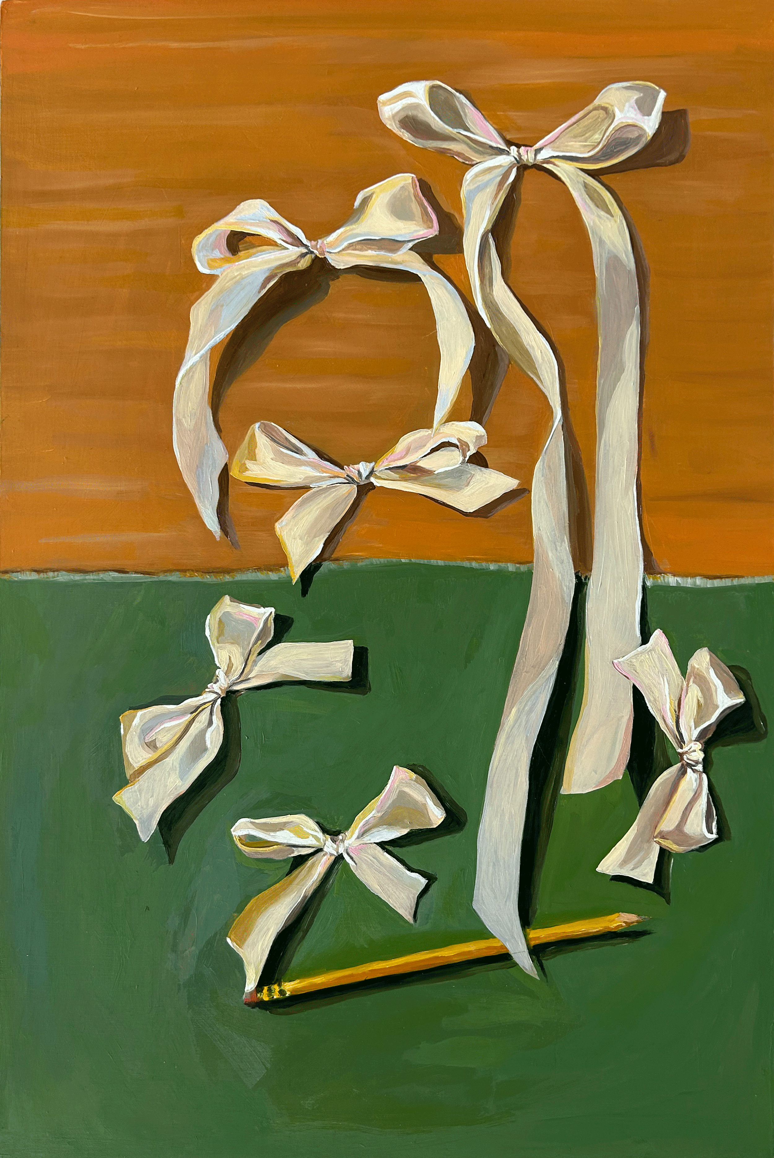 Bows 16x24 in, oil on board