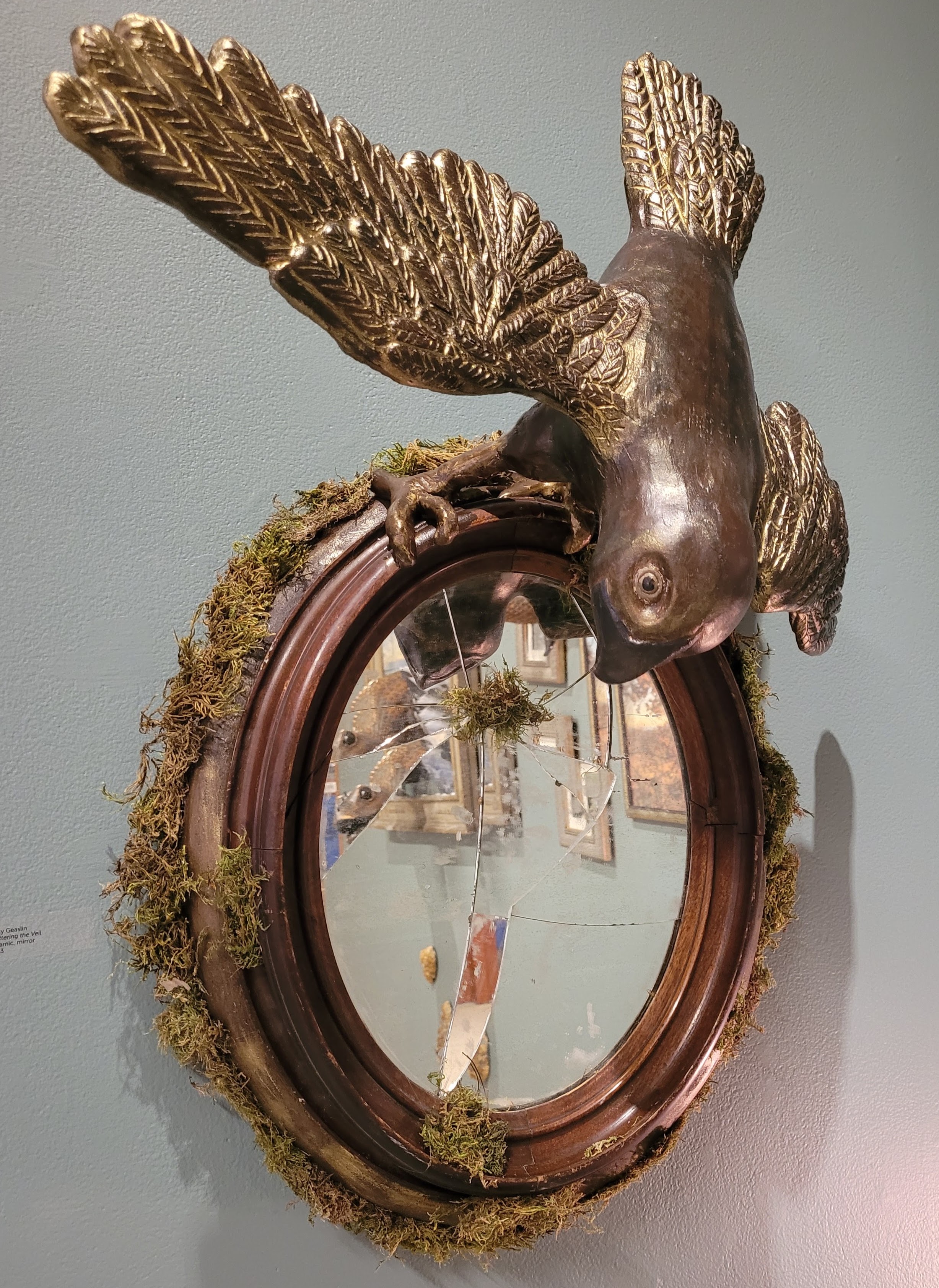 Shattering the VeilCeramic, mirror, 26x18x7 inches, 2023