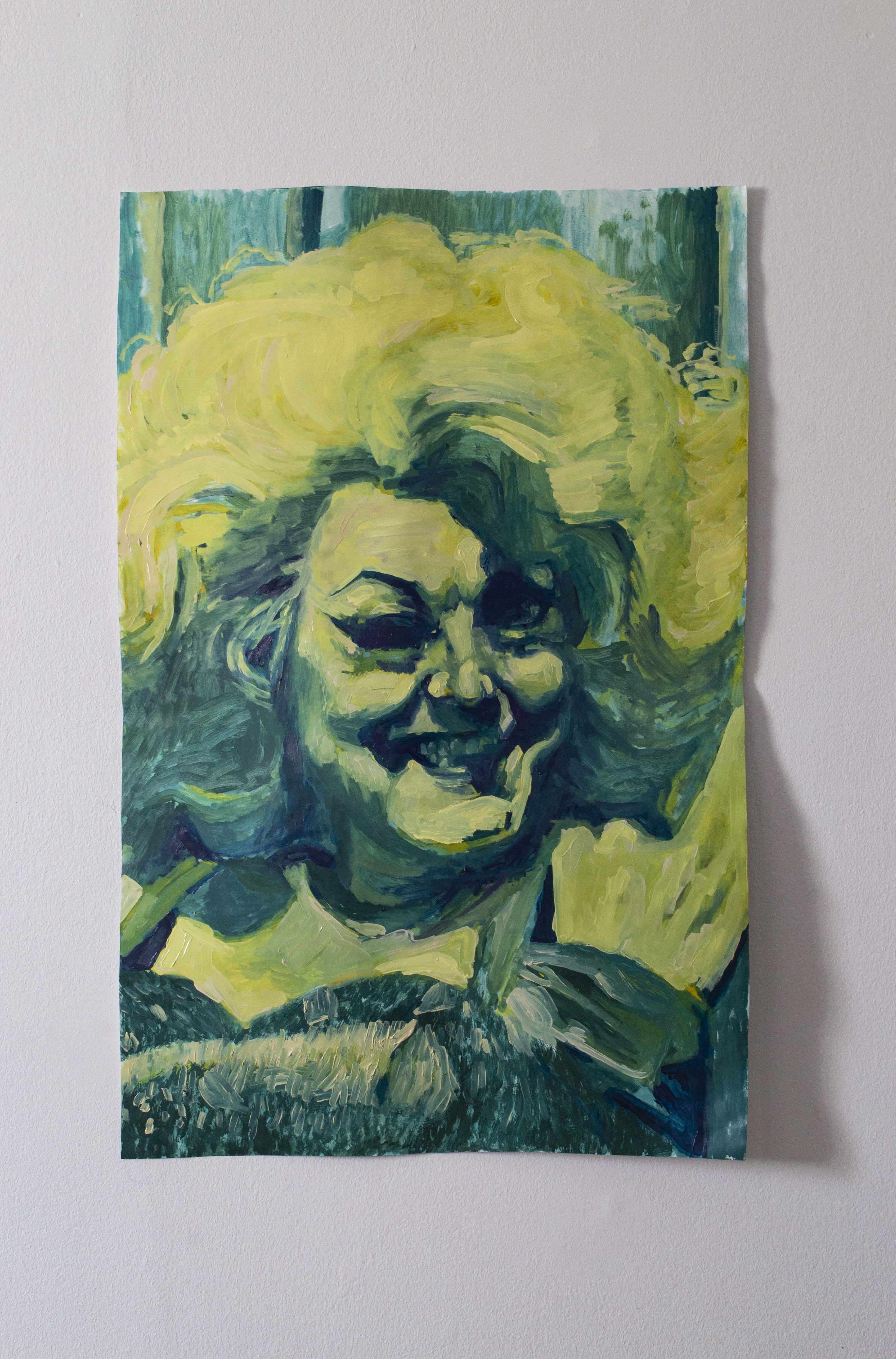 Babsan (Lars-Åke Wilhelmsson), 2024, Oil on Paper, 92x60cm.