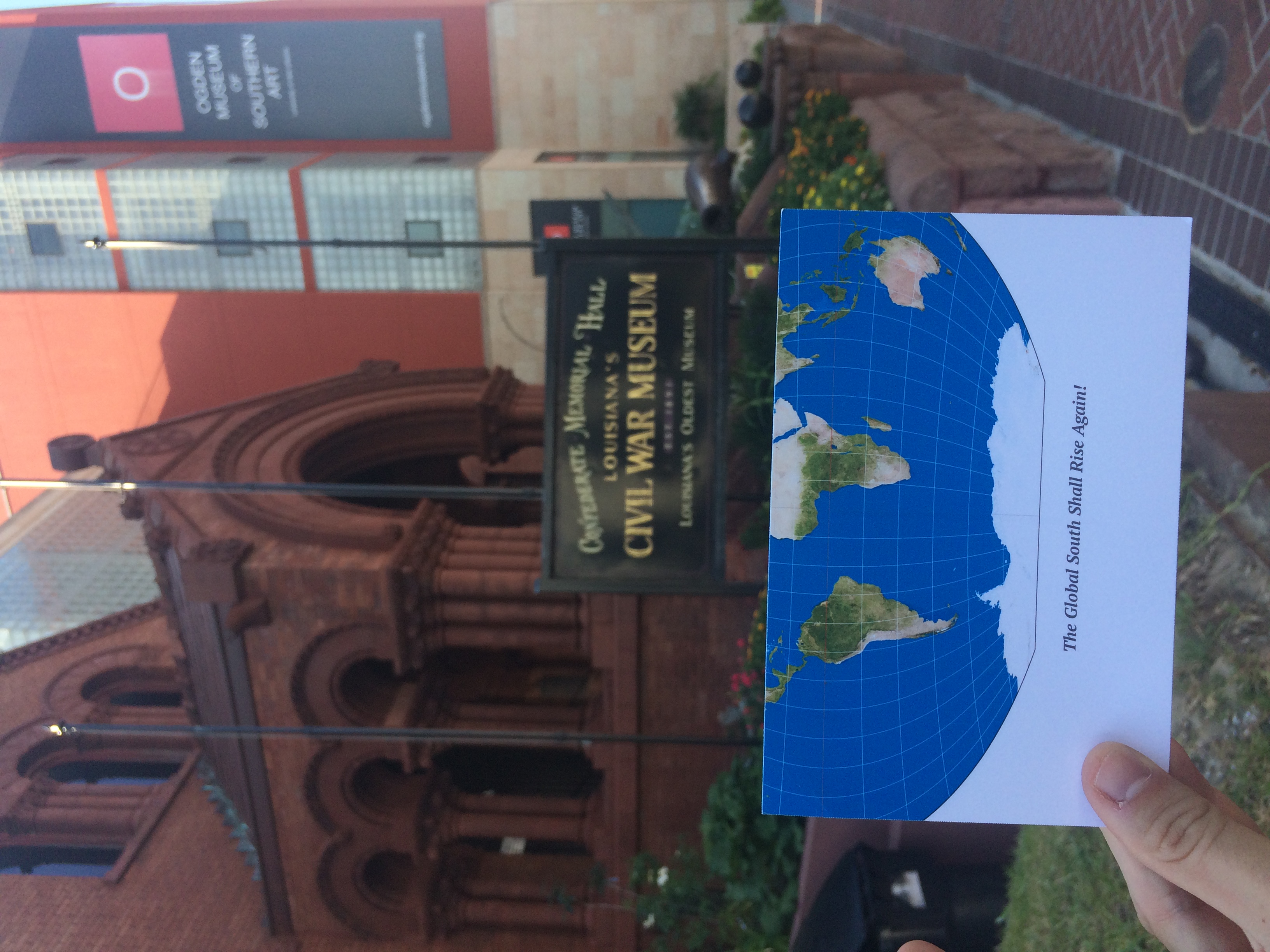 This is my card in front of the Civil War Museum in New Orleans, LA