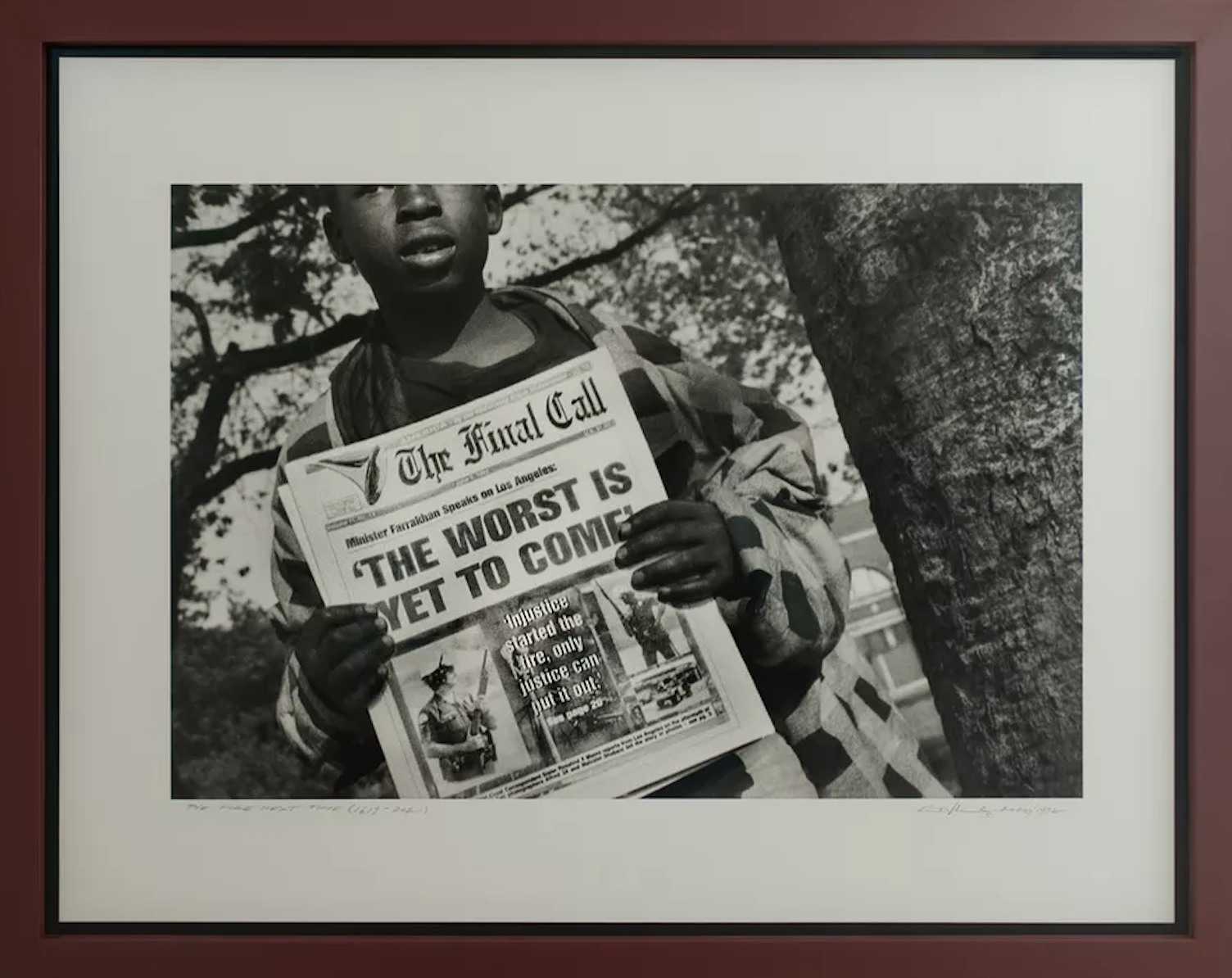 The Fire Next Time (1619-2020), 1992-printed 2020 Archival pigment print 19.25 × 24.5 in | 48.9 × 62.2 cm