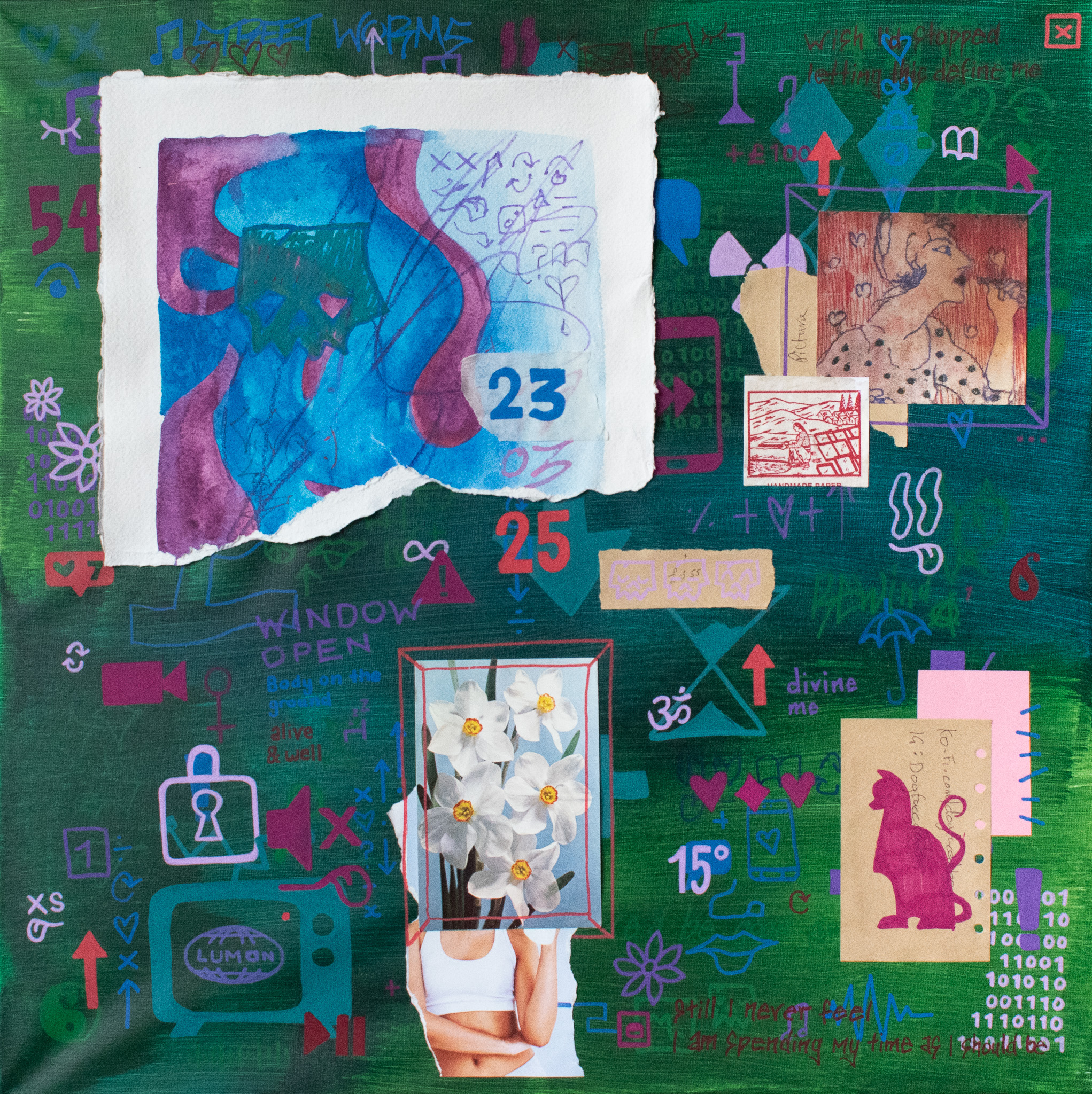 Define me - Mixed media on canvas