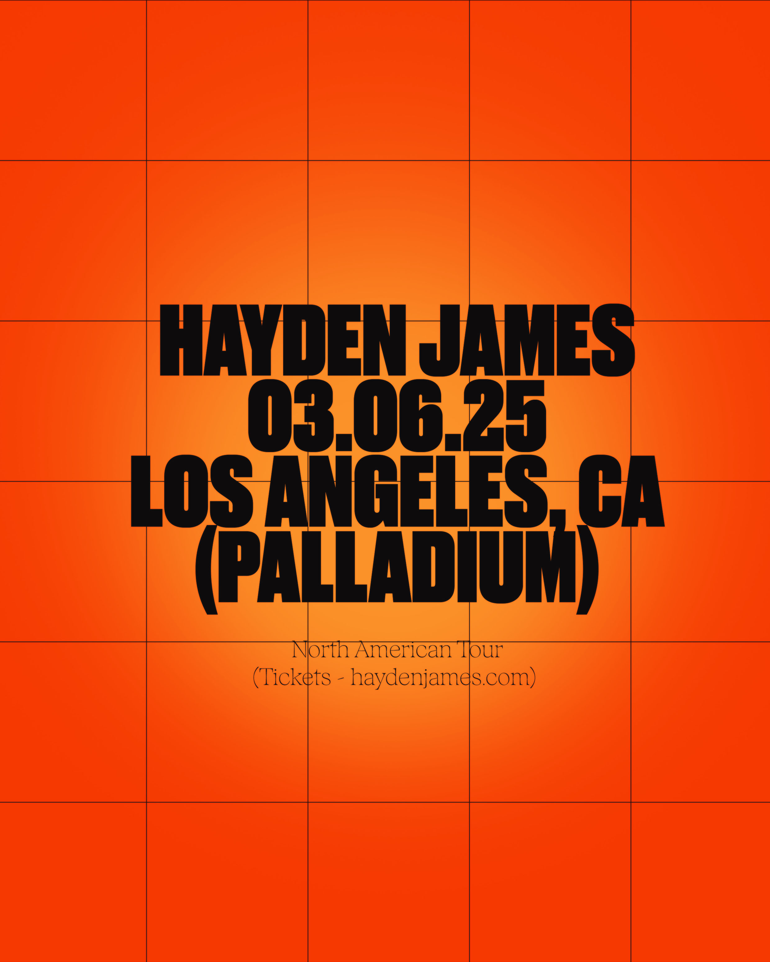 Hayden James – Tour